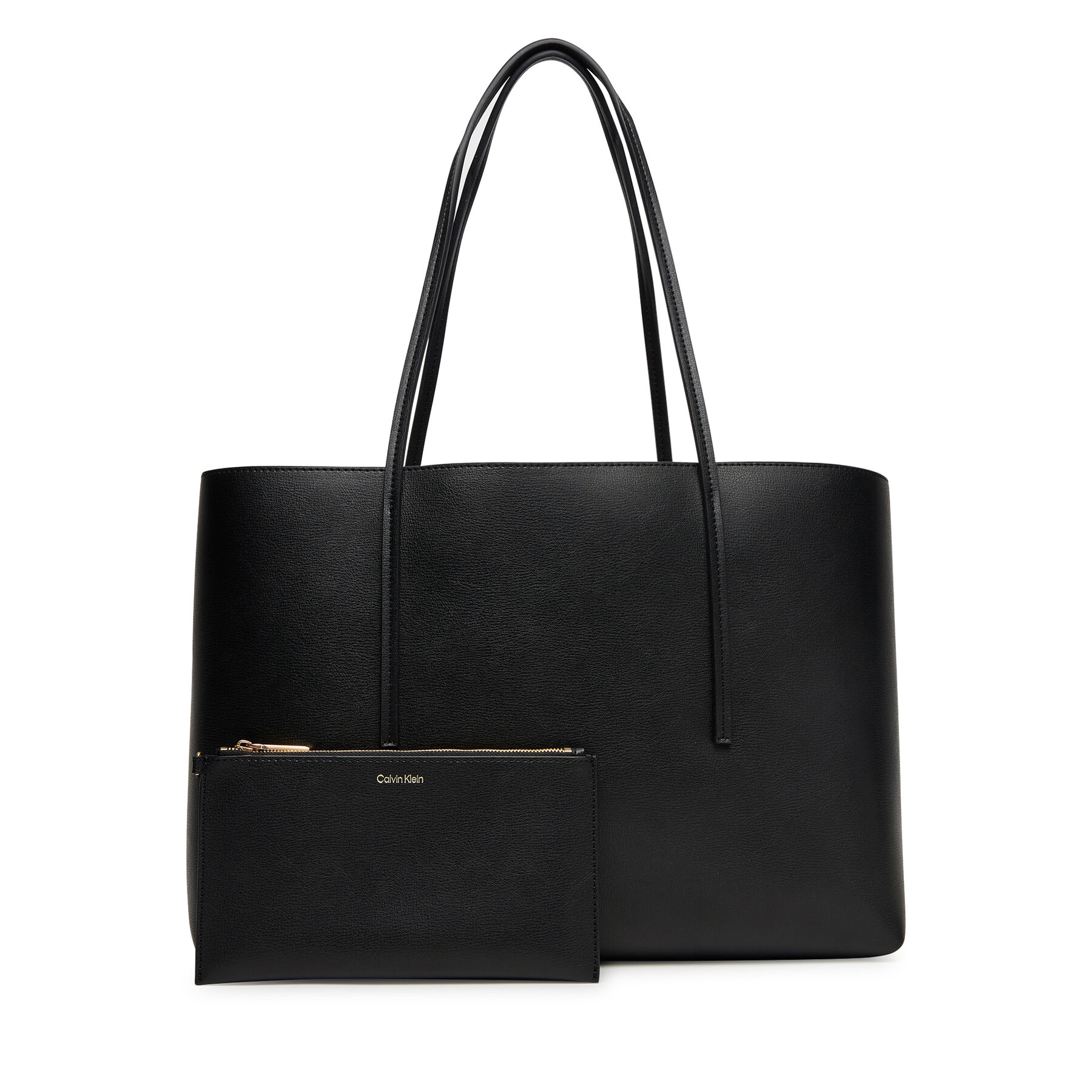 Geantă Calvin Klein Foil Logo Tote W/Pouch LV04F3274G Negru