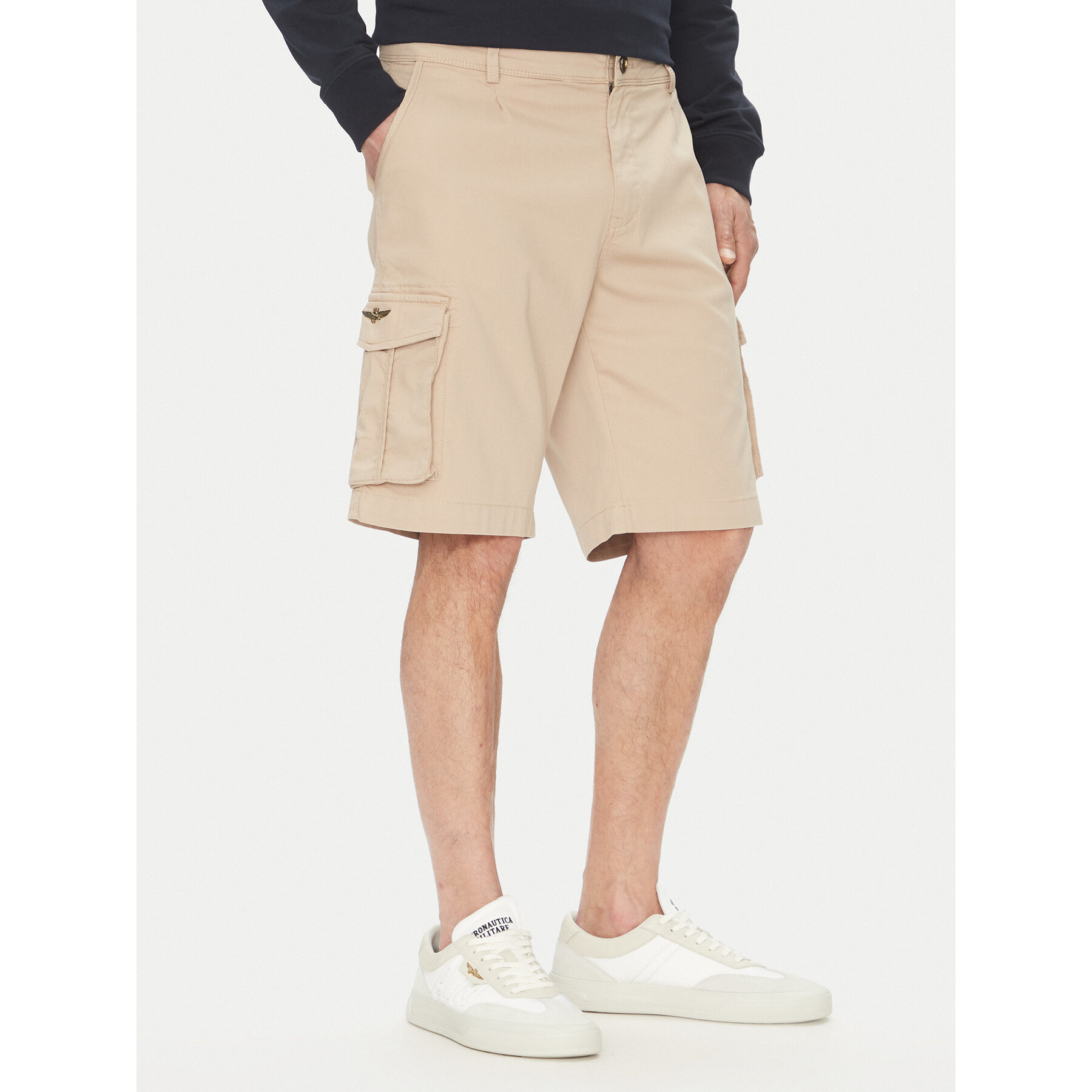 Aeronautica Militare Stoffshorts 251BE256CT3511 Beige Regular Fit