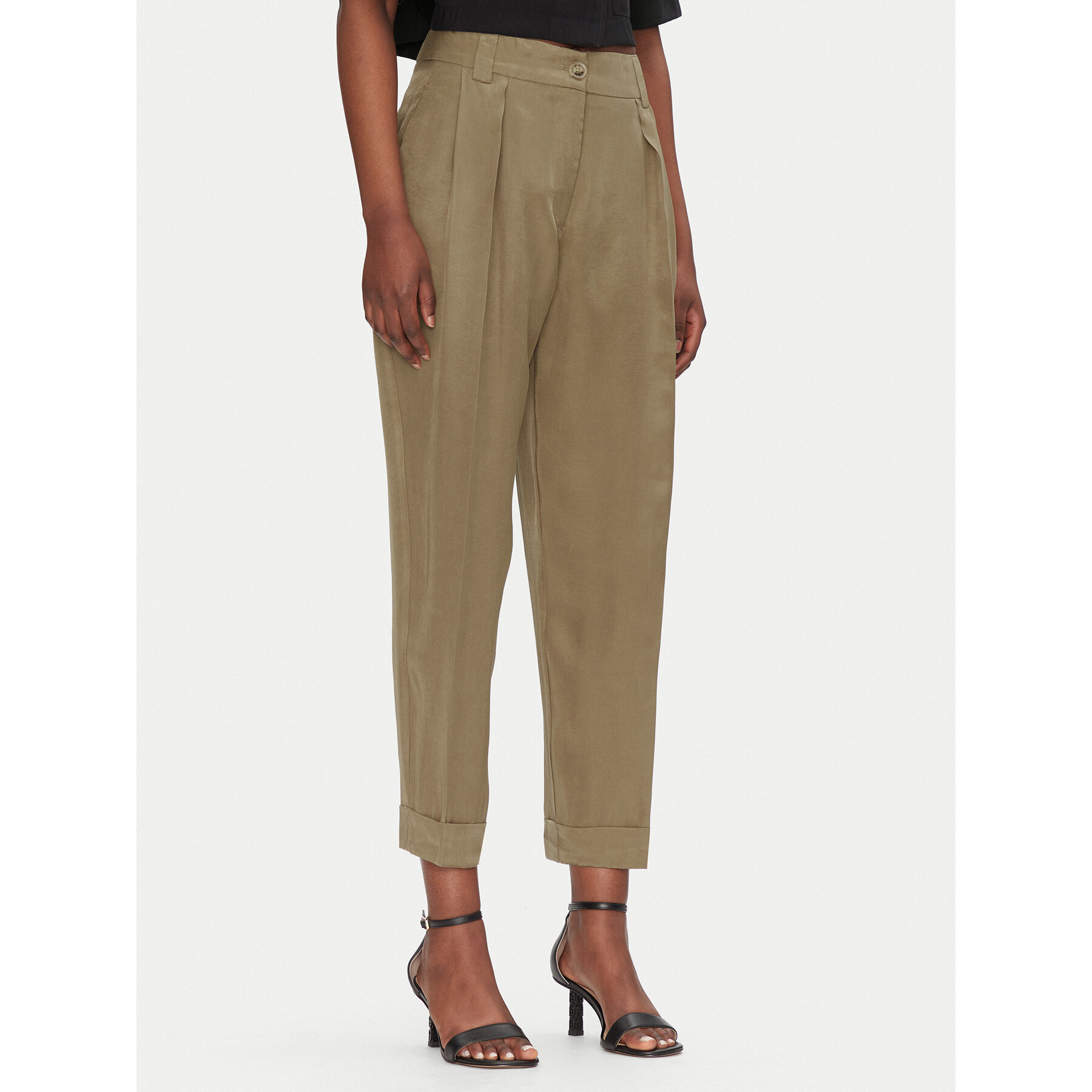 ACCESS FASHION Stoffhose 53-5025-235 Braun Regular Fit
