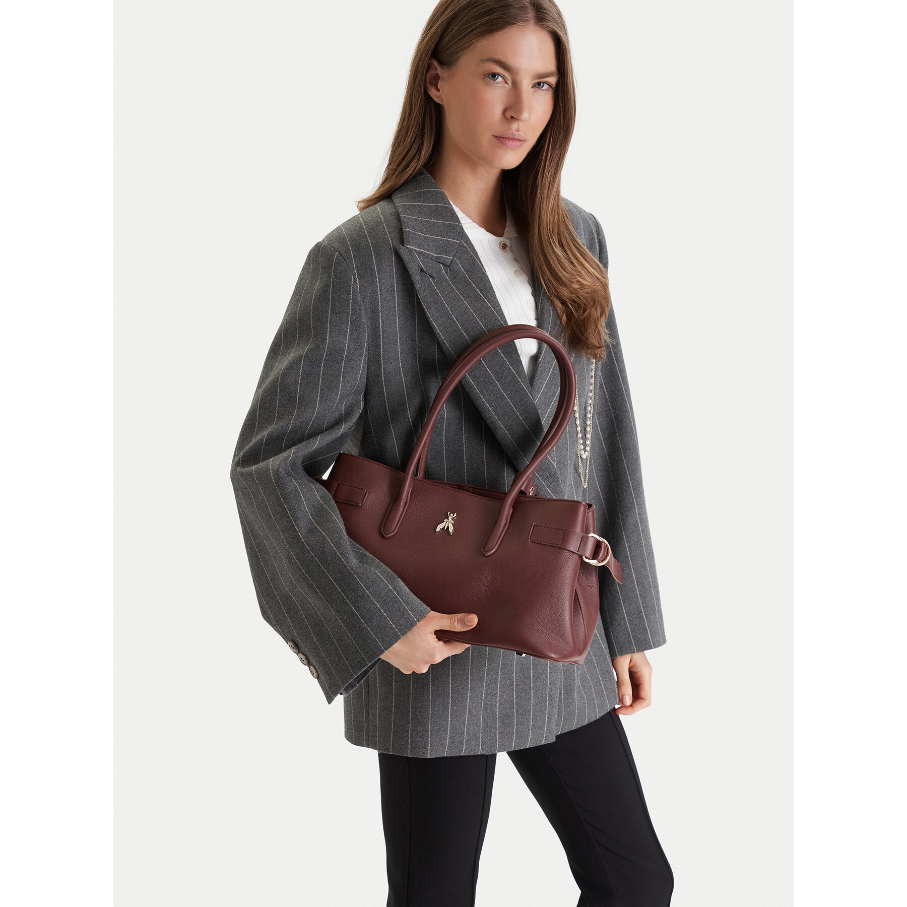 Τσάντα Patrizia Pepe 8B0305/L162 Καφέ