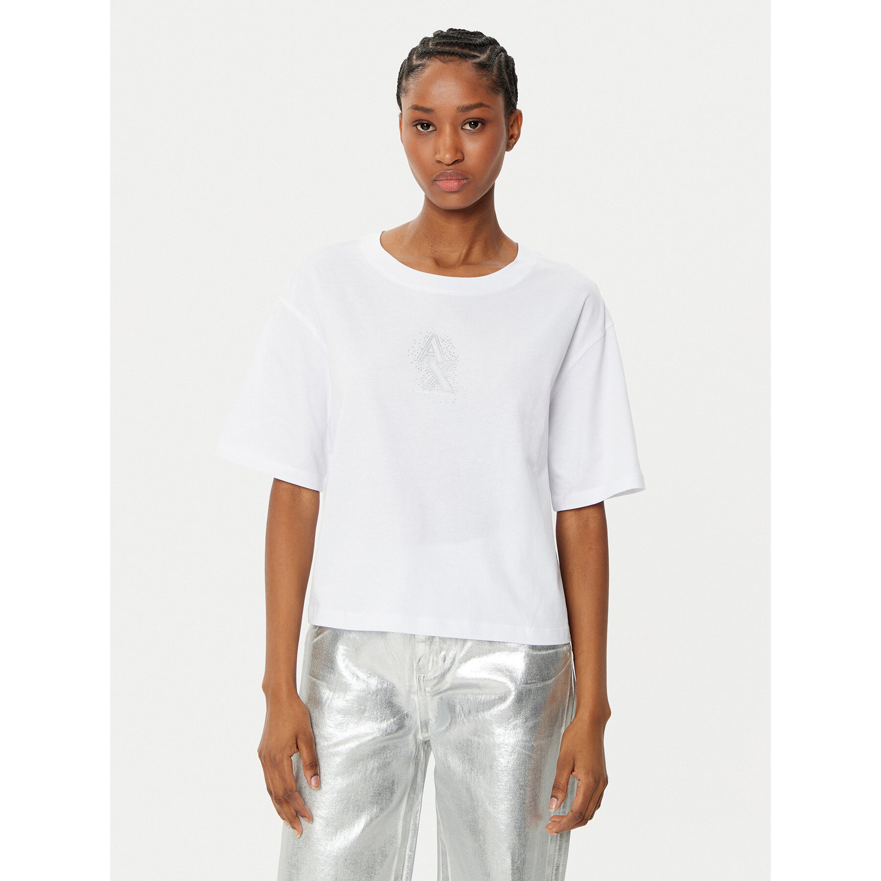 Armani Exchange T-shirt XW000102 AF10359 U0002 Bianco Relaxed Fit