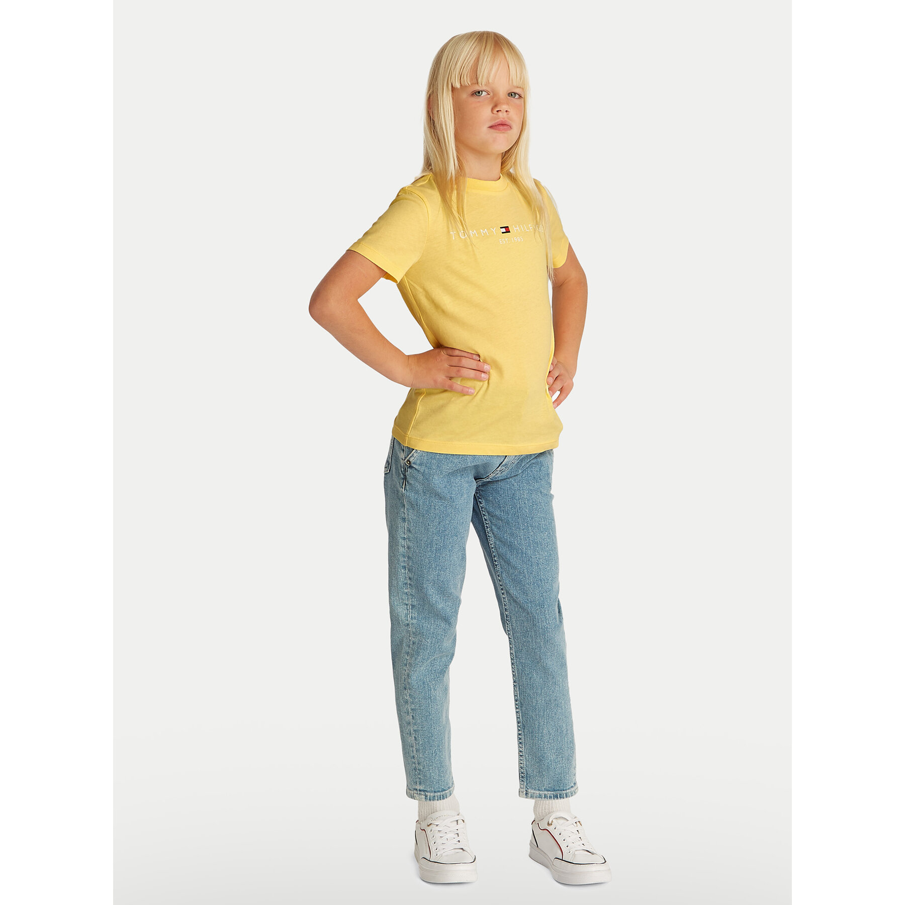 Tommy Hilfiger Póló Essential KS0KS00397 D Sárga Regular Fit