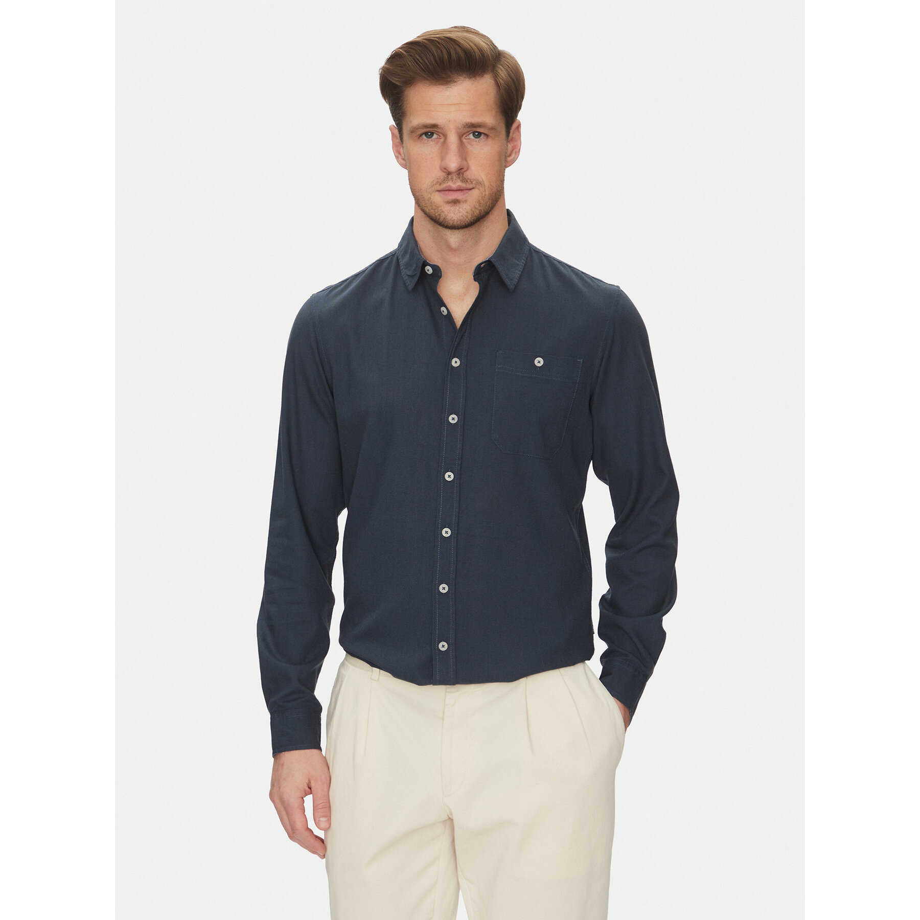 Blend Hemd 20717859 Dunkelblau Regular Fit
