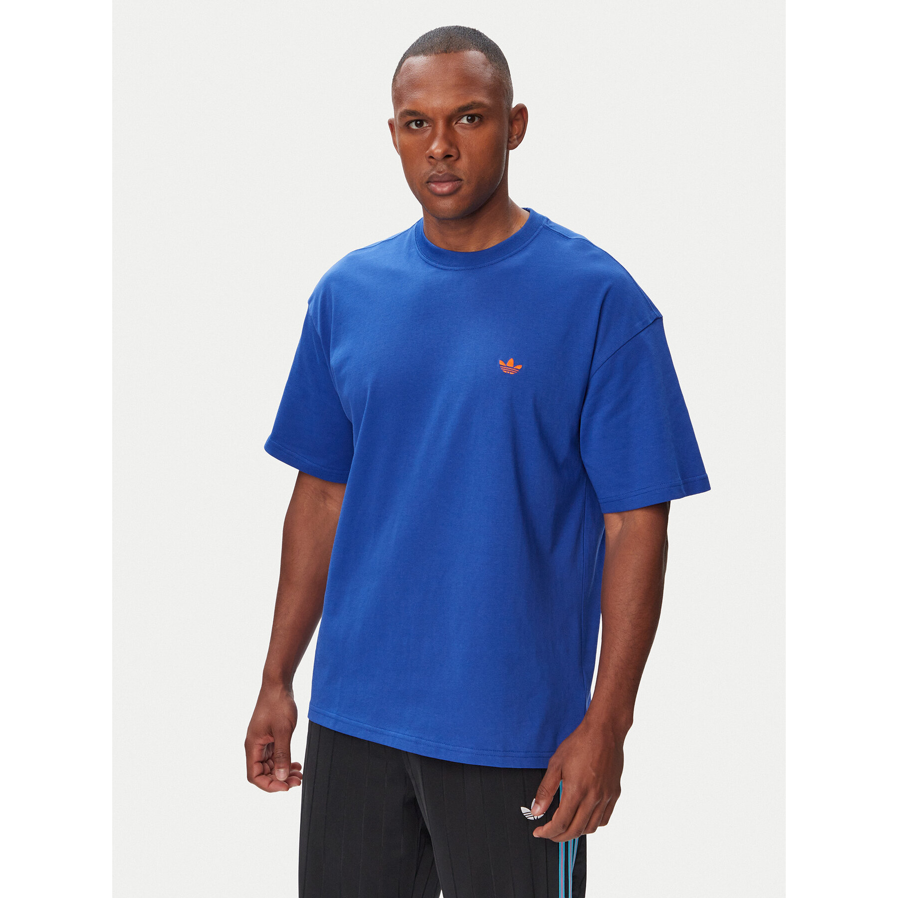 adidas Majica Trefoil Essentials HZ1002 Modra Loose Fit