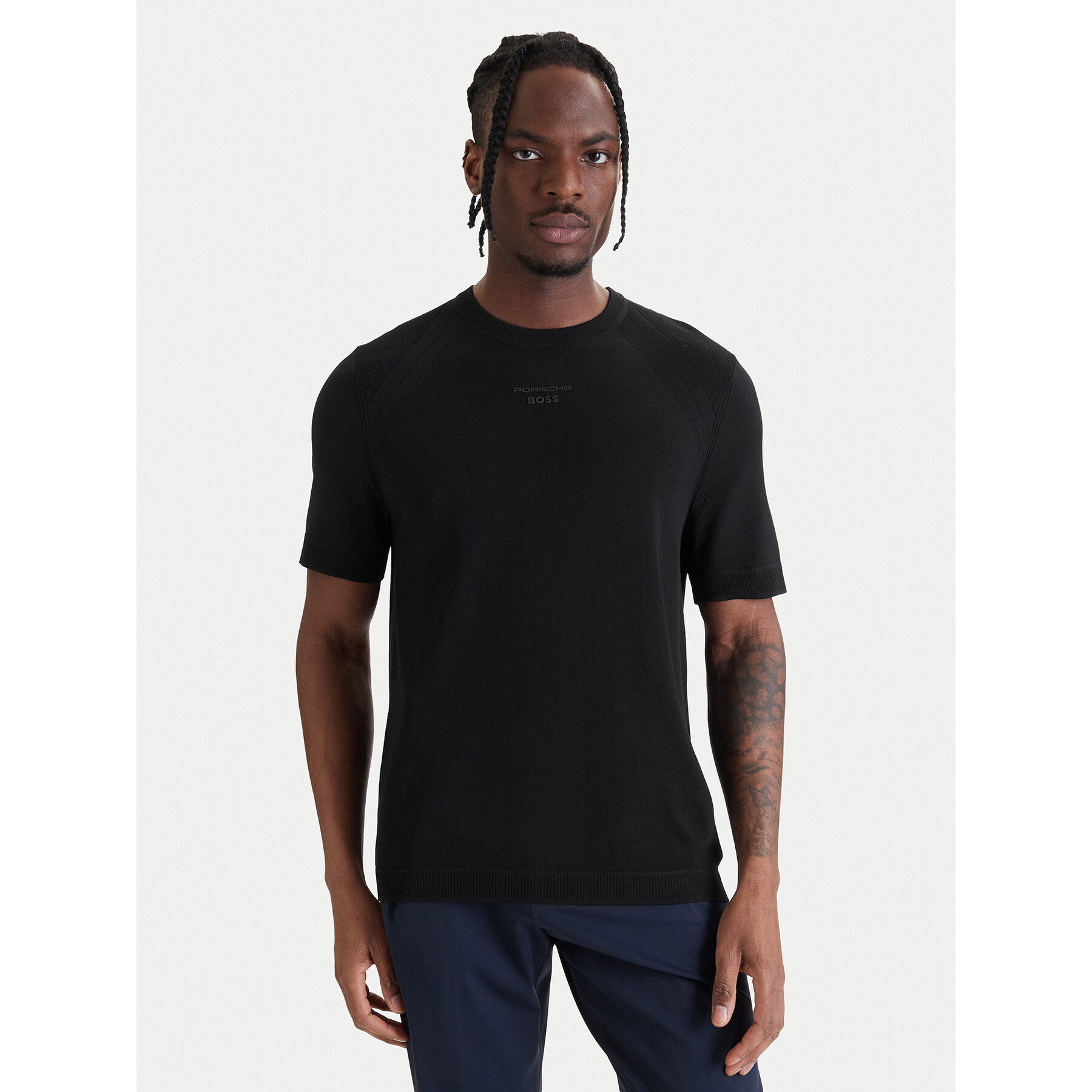 BOSS Majica Spirit70 50558363 Črna Regular Fit