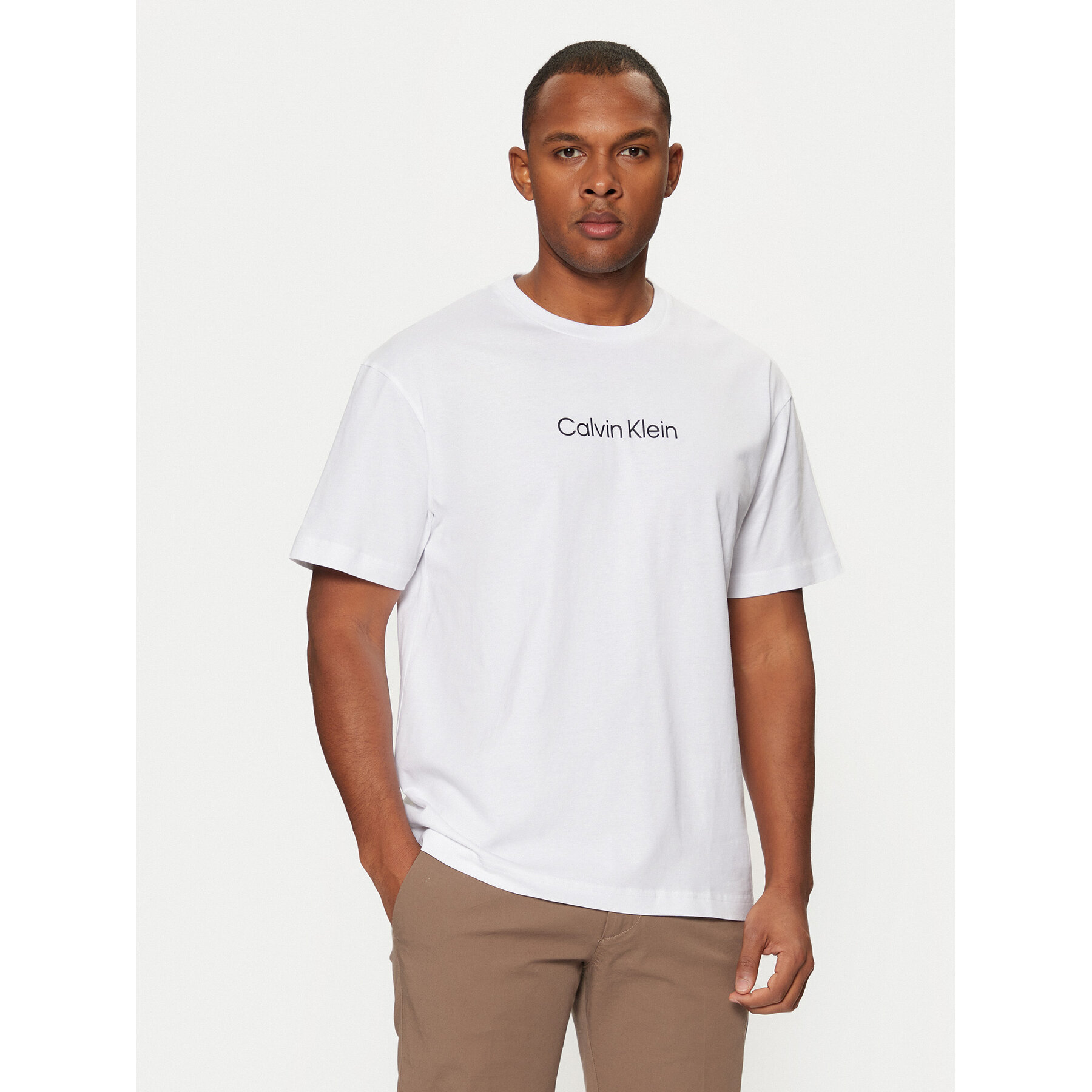 Calvin Klein T-Shirt Hero K10K111346 Λευκό Regular Fit