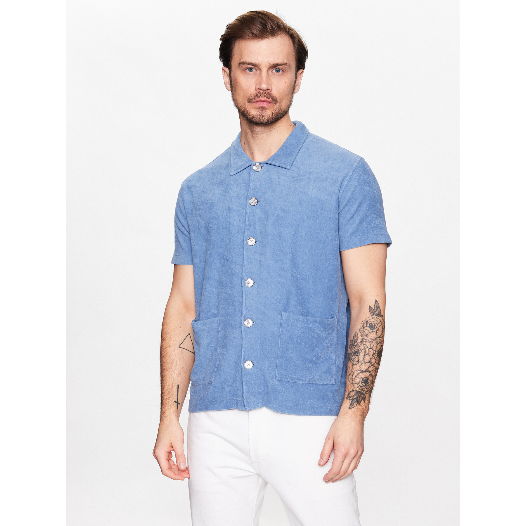 Oscar Jacobson Hemd 60206144 Blau Regular Fit