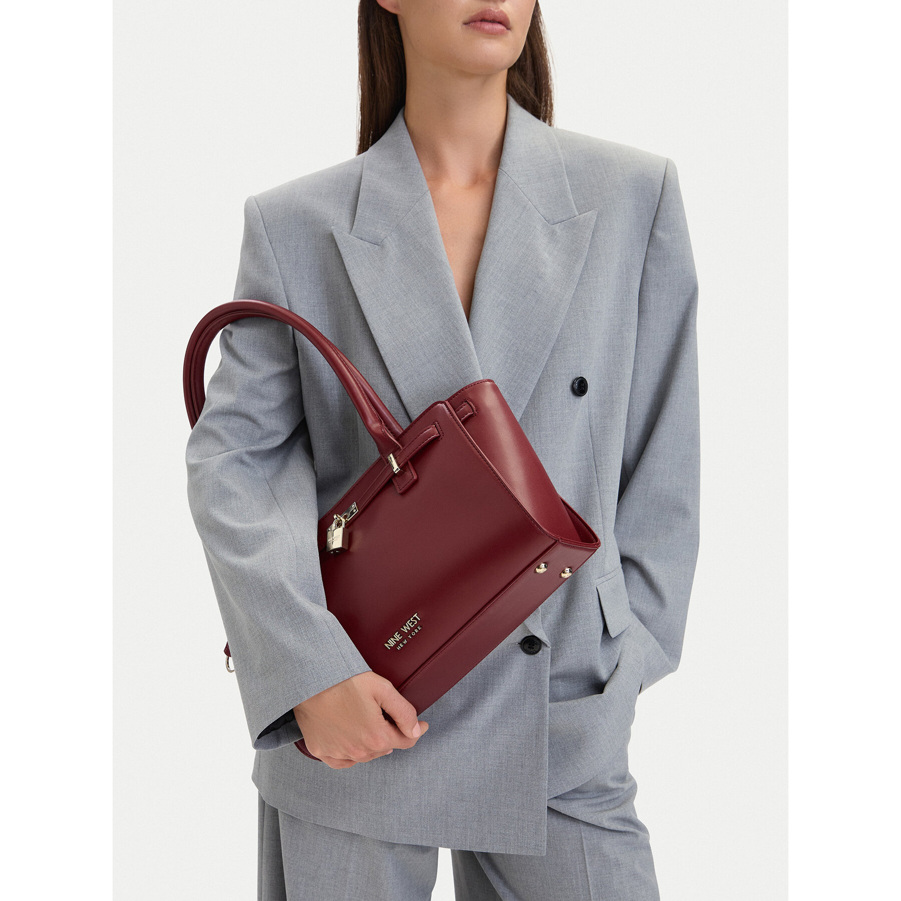 Дамска чанта Nine West EO-GOLDEN FRAME-LDA9424 Бордо