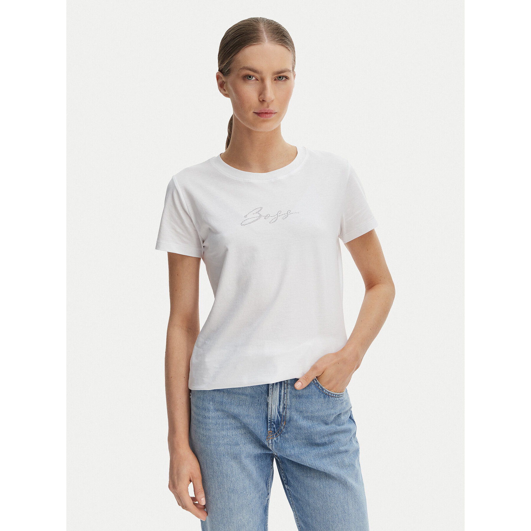 BOSS Majica C_Esogo_2 50538826 Bela Regular Fit