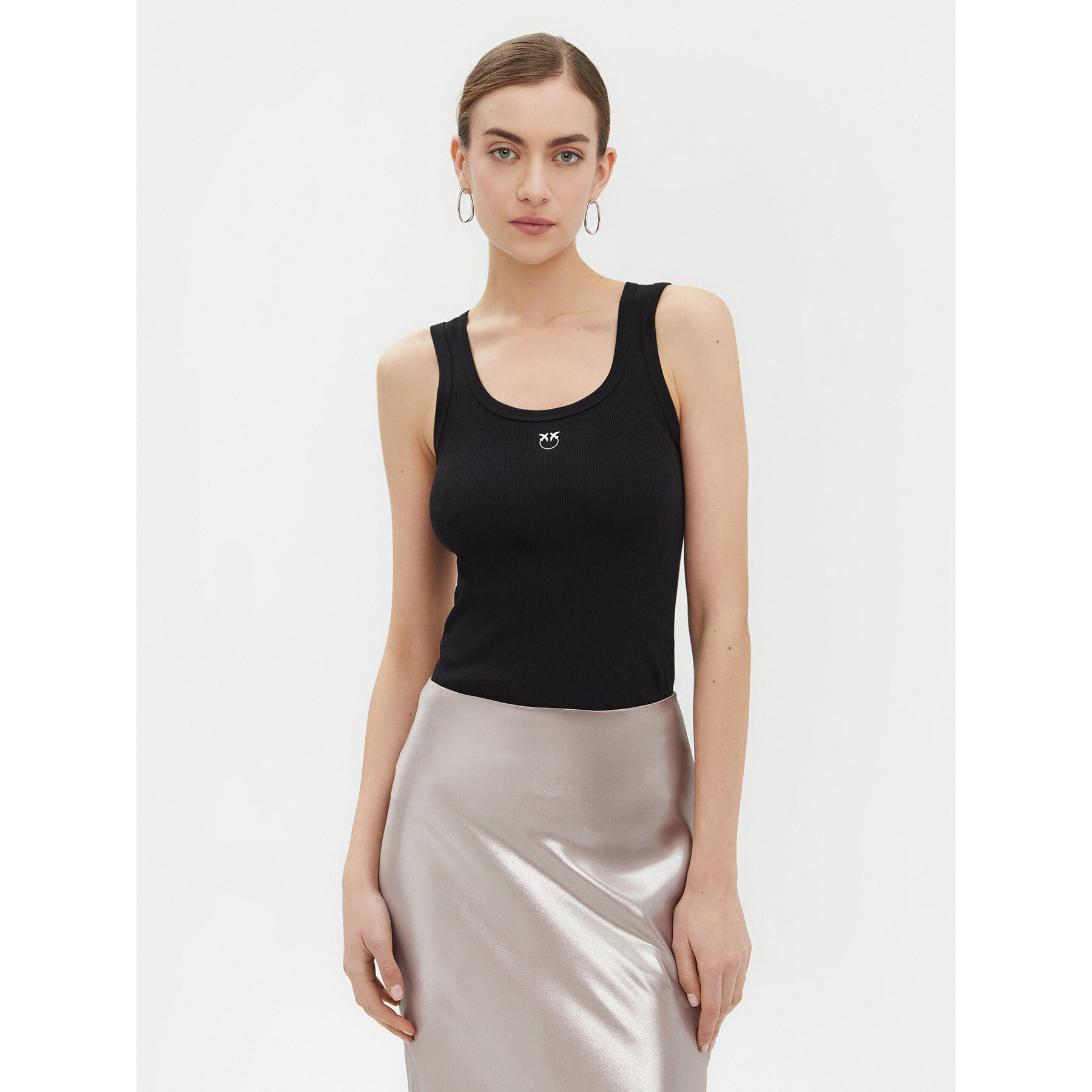 PINKO Τοπ 100807 A2C1 Μαύρο Regular Fit