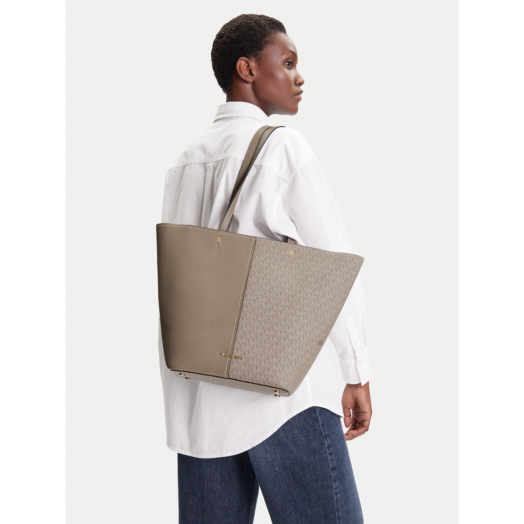 Ročna torba MICHAEL Michael Kors Flora 30T5GFFT3B Bež
