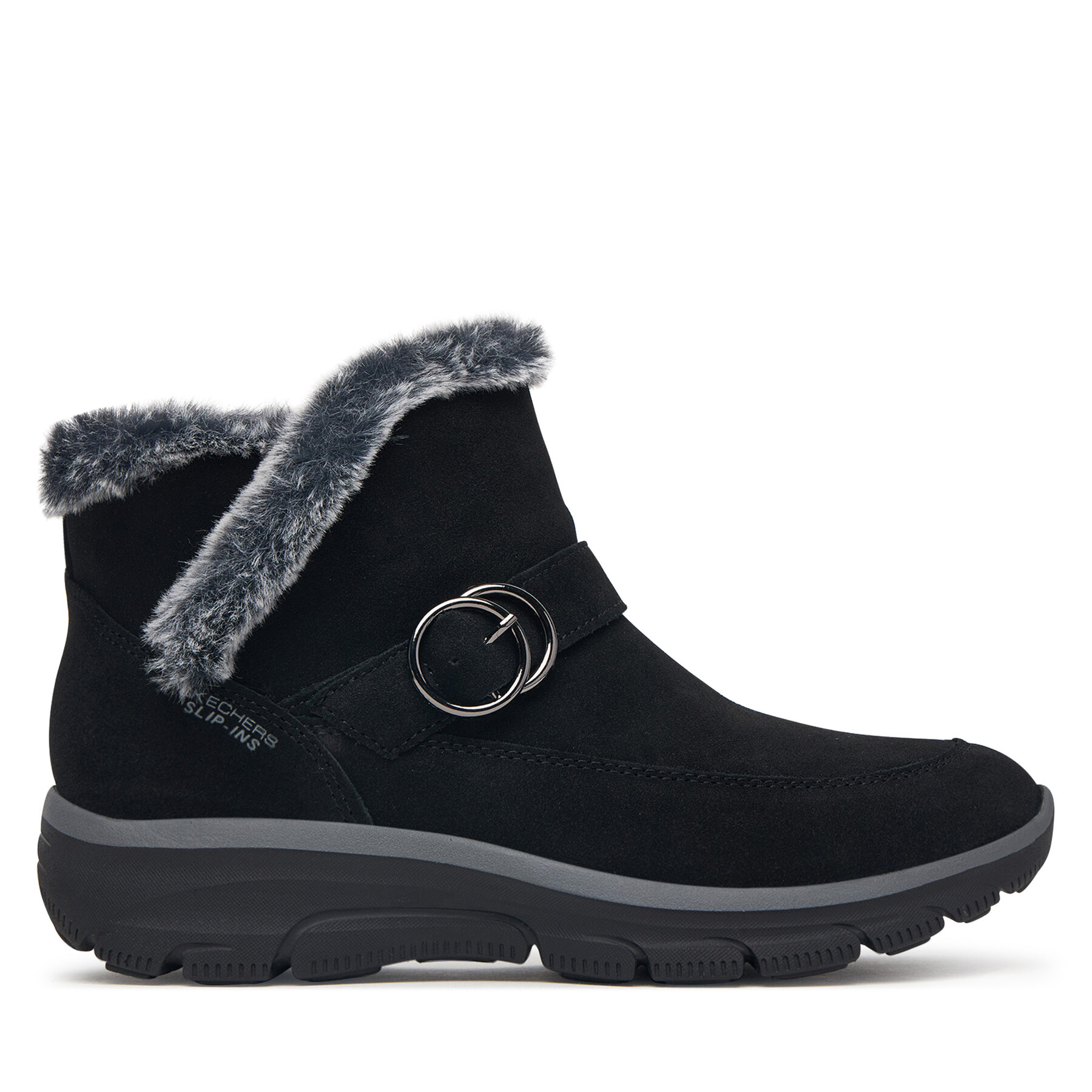 Cizme de zăpadă Skechers Slip-Ins Relaxed Fit: Easy Going - Gentle Winter 168185/BLK Negru