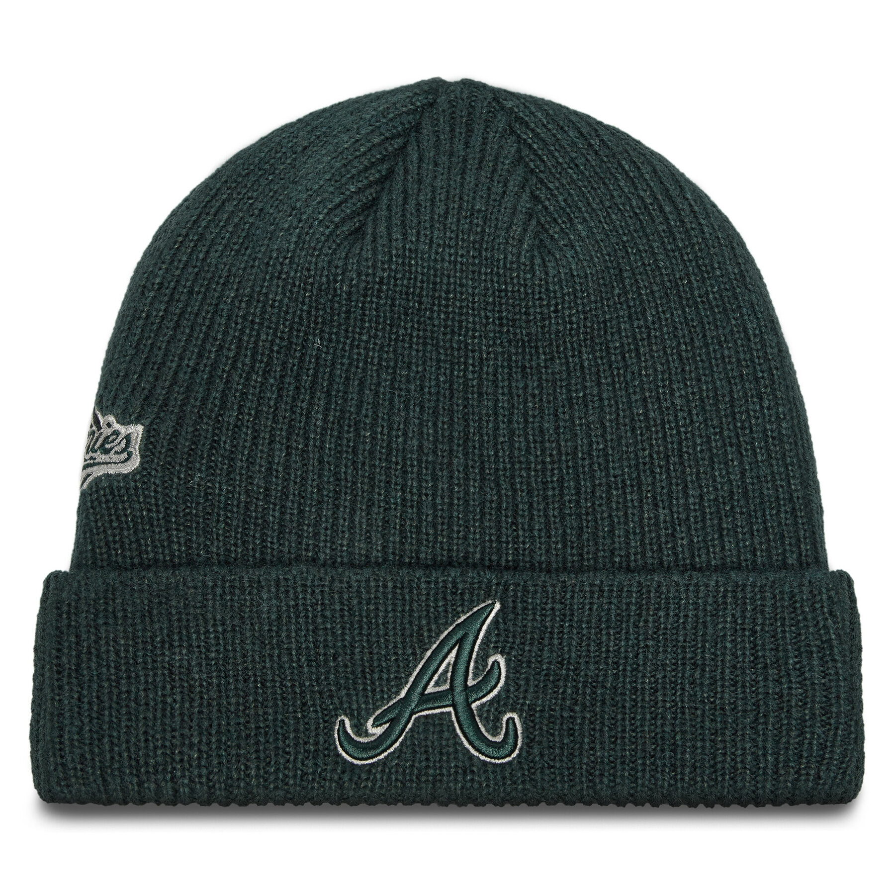Čiapka New Era Atlanta Braves World Series Patch Cuff Knit Beanie 60580730 Zelená