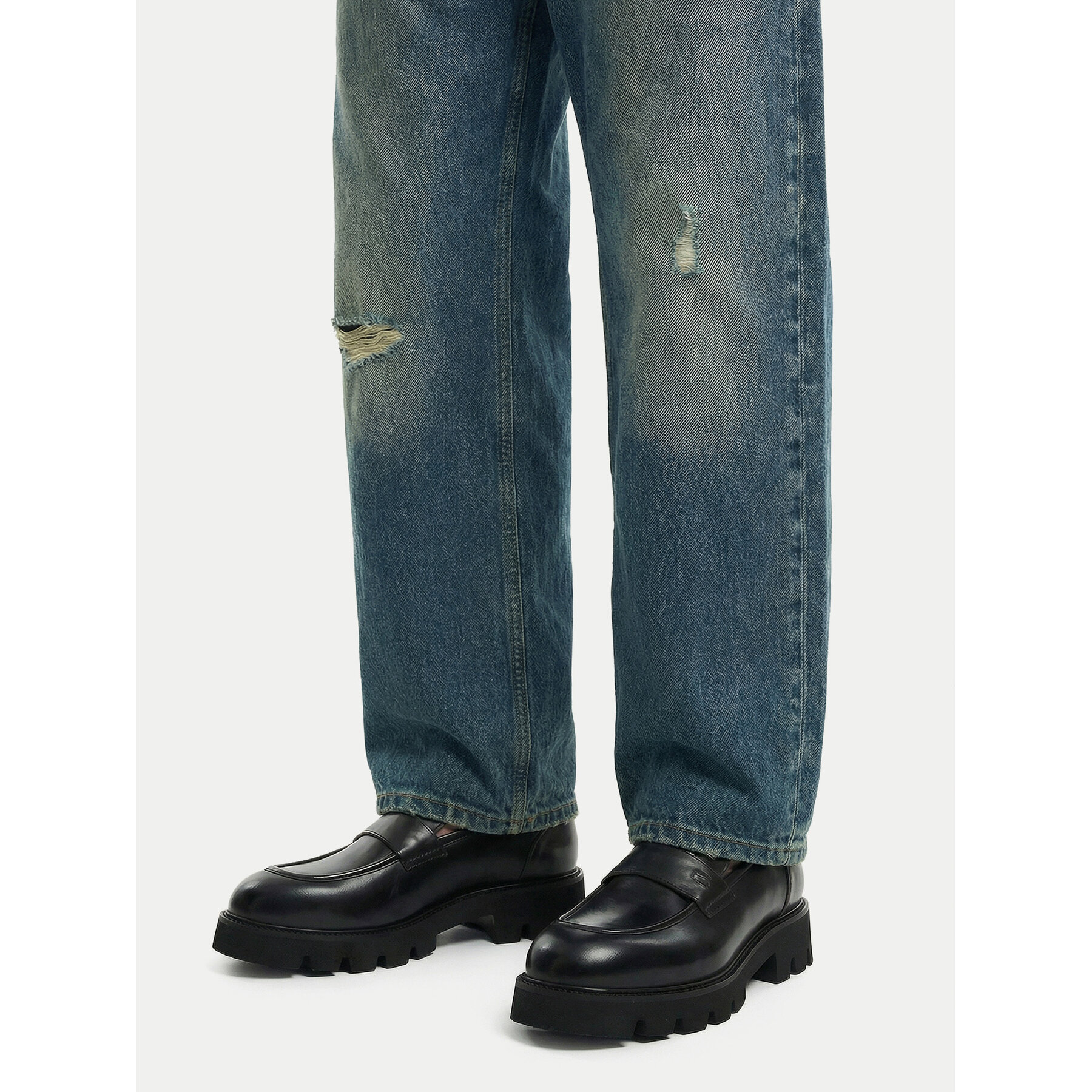 лоуфъри с дебела подметка G-Star Raw EO-ROWHIDE-01 MI08 Черен