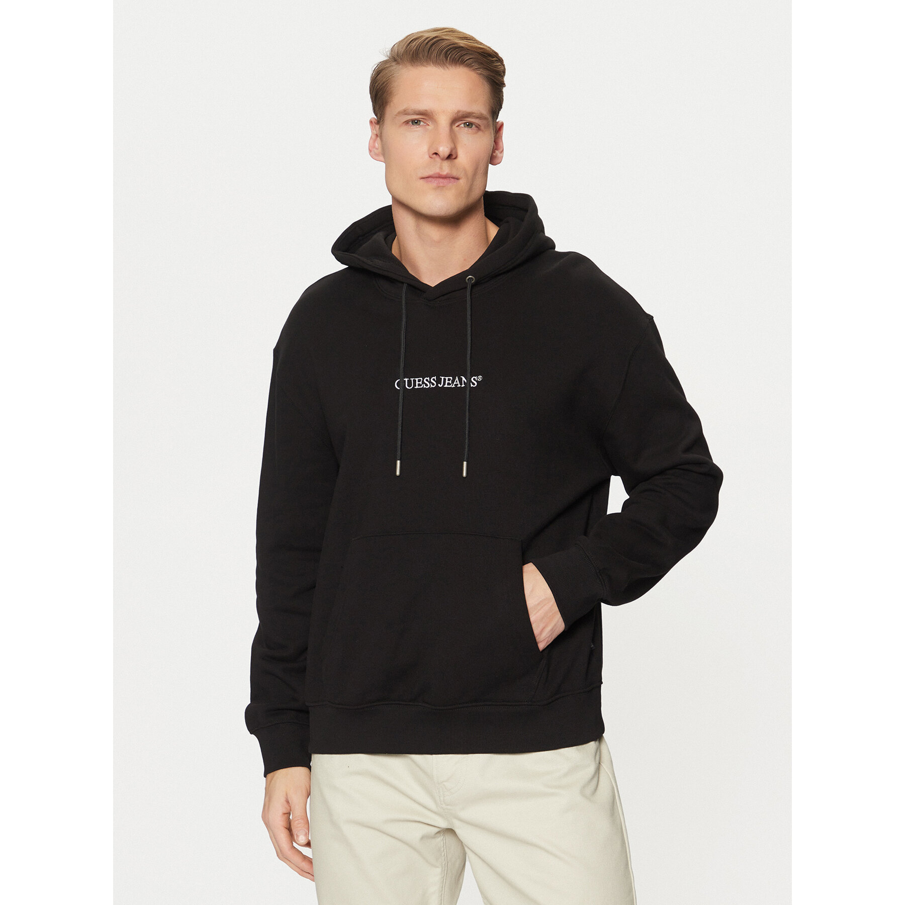Guess Jeans Sweatshirt M5RQ38 KCPR1 Schwarz Regular Fit