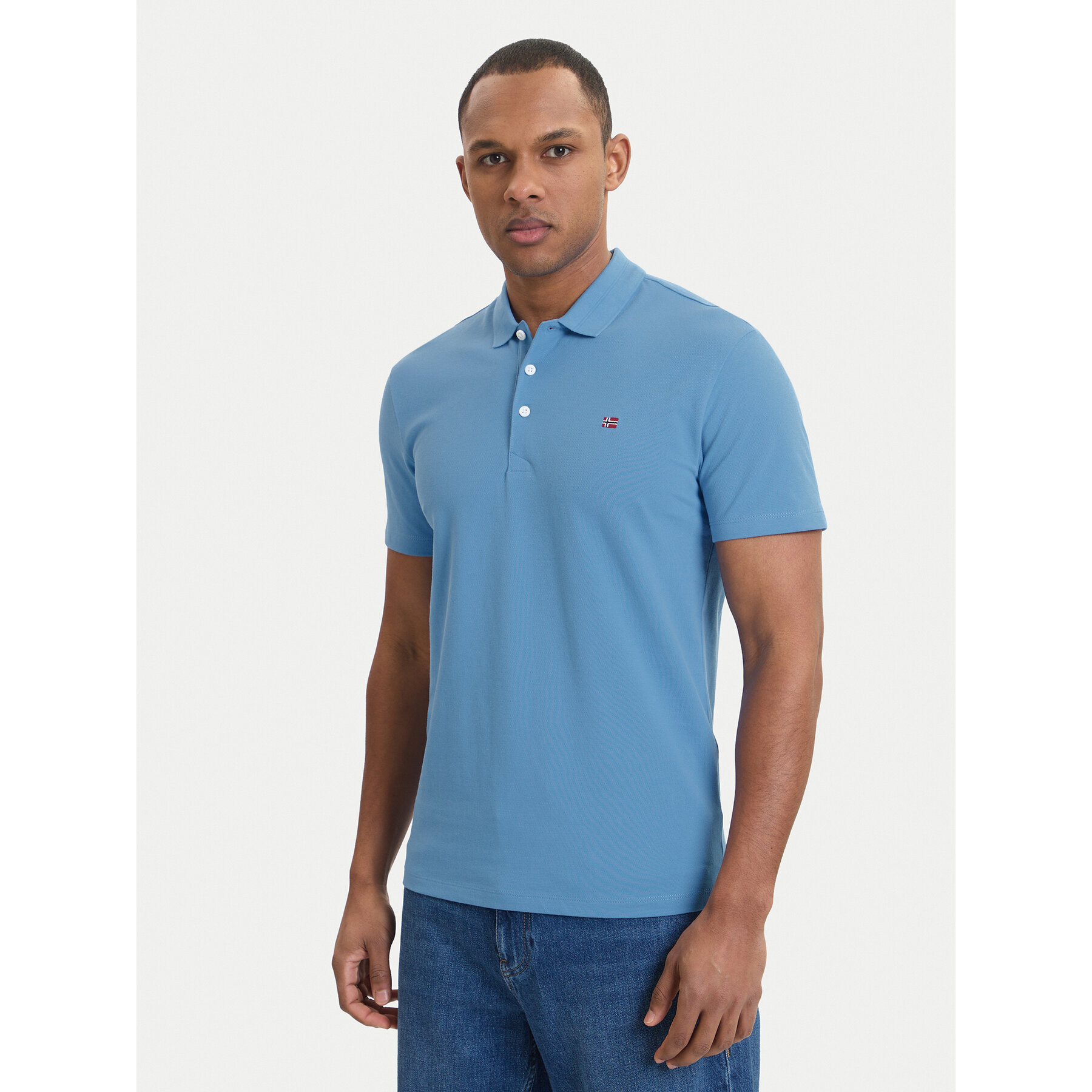 Napapijri Poloshirt Ealis NP0A4H8B Blau Regular Fit