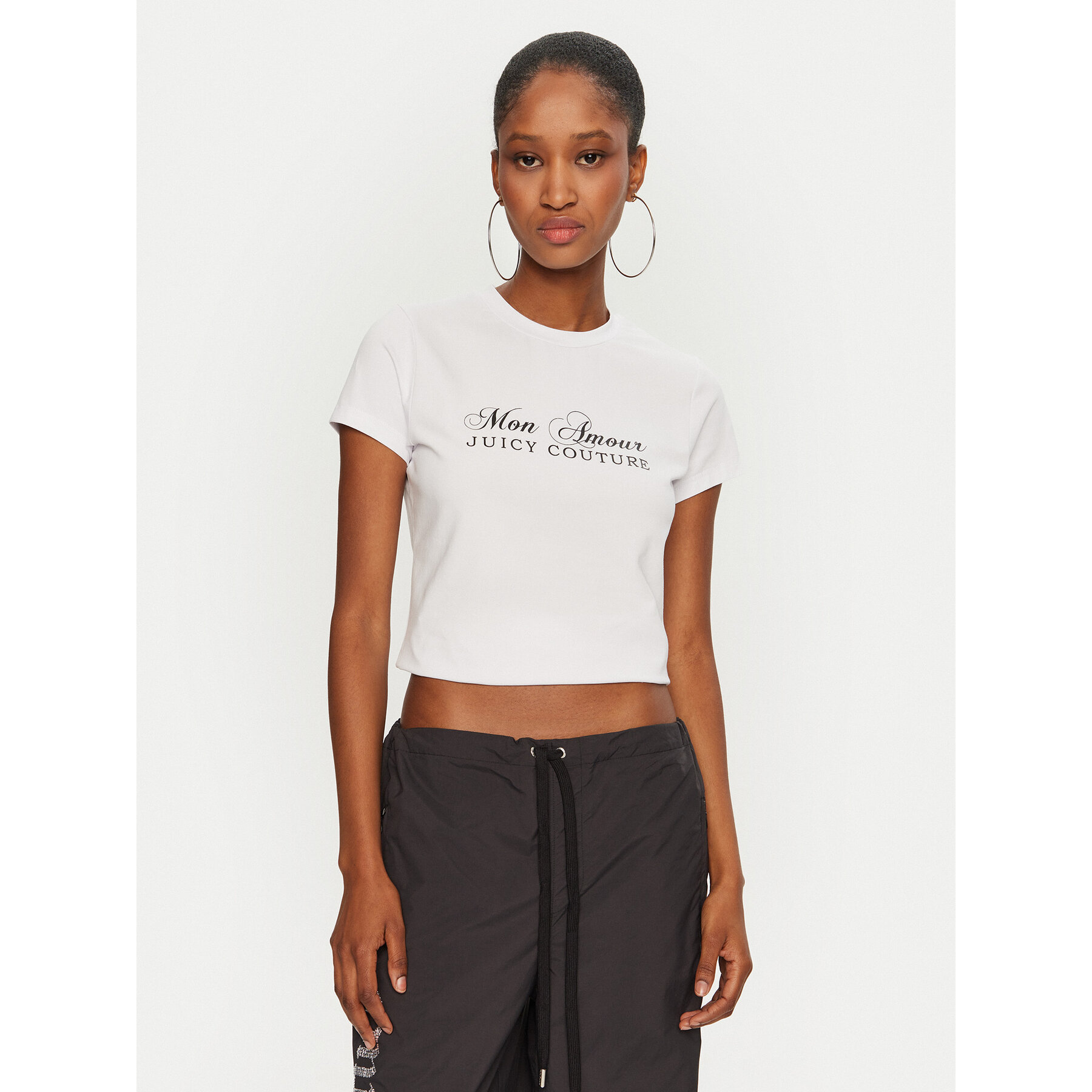 Juicy Couture T-shirt Mon Amour JCSCT224407 Bianco Slim Fit