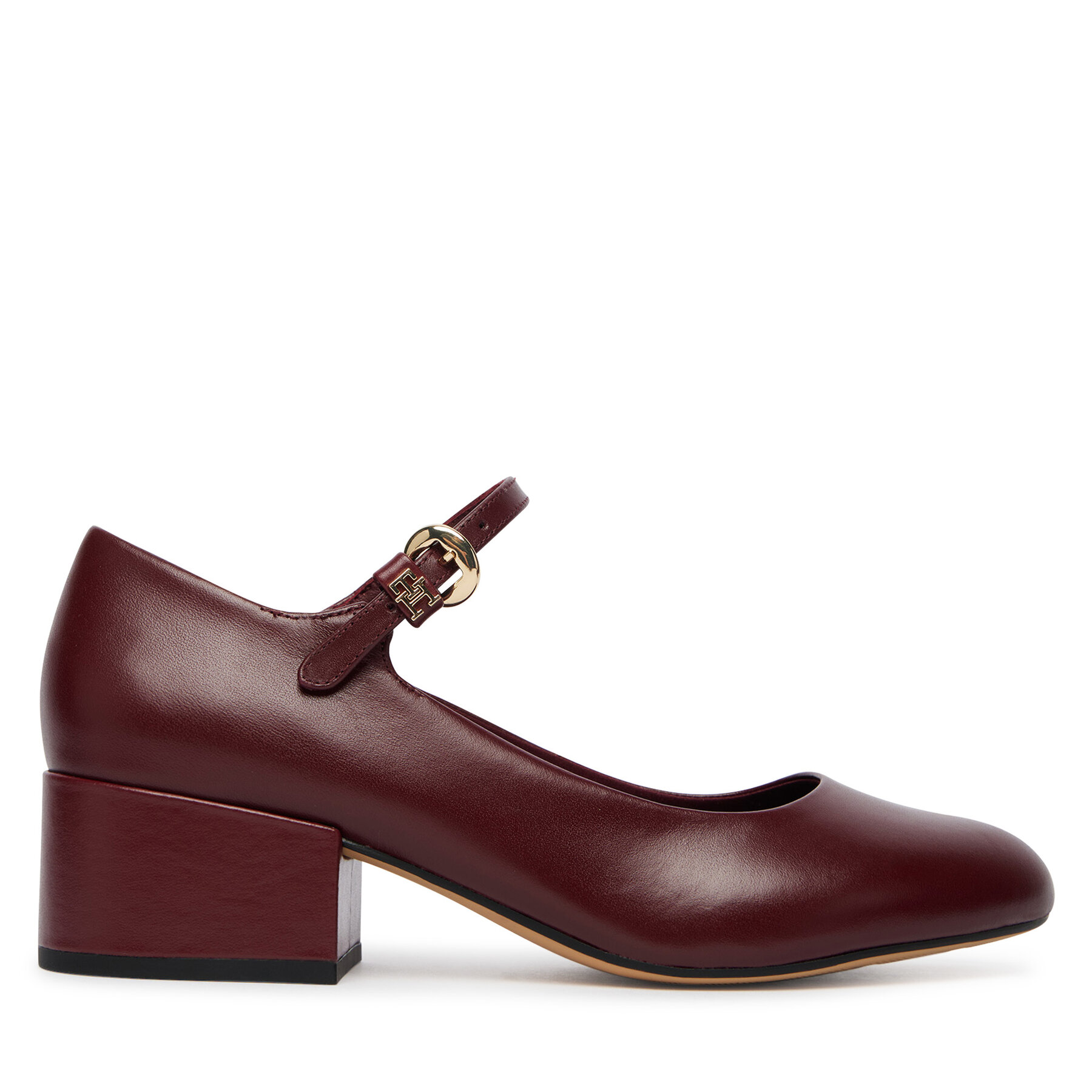Lodičky Tommy Hilfiger Heeled Maryjane Buckle FW0FW09347 Bordová