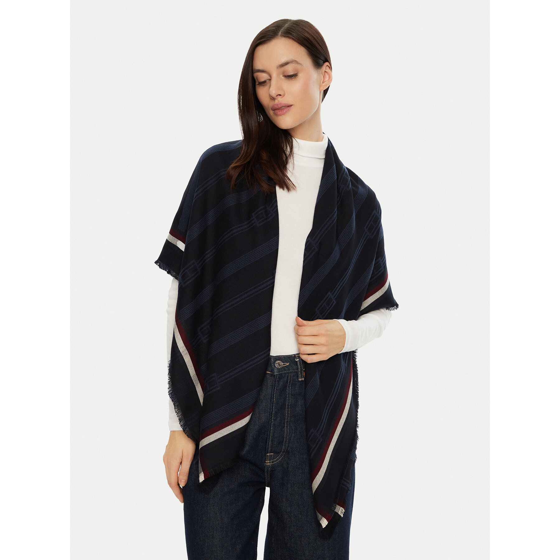 Sjal Tommy Hilfiger Essential AW0AW17351 Mörkblå