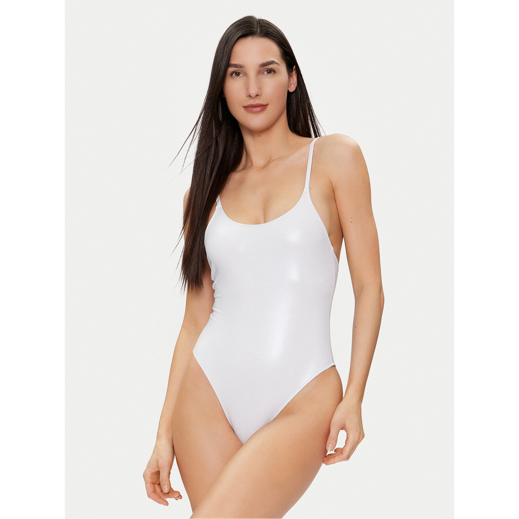Calvin Klein Swimwear Badeanzug KW0KW02255 Weiß