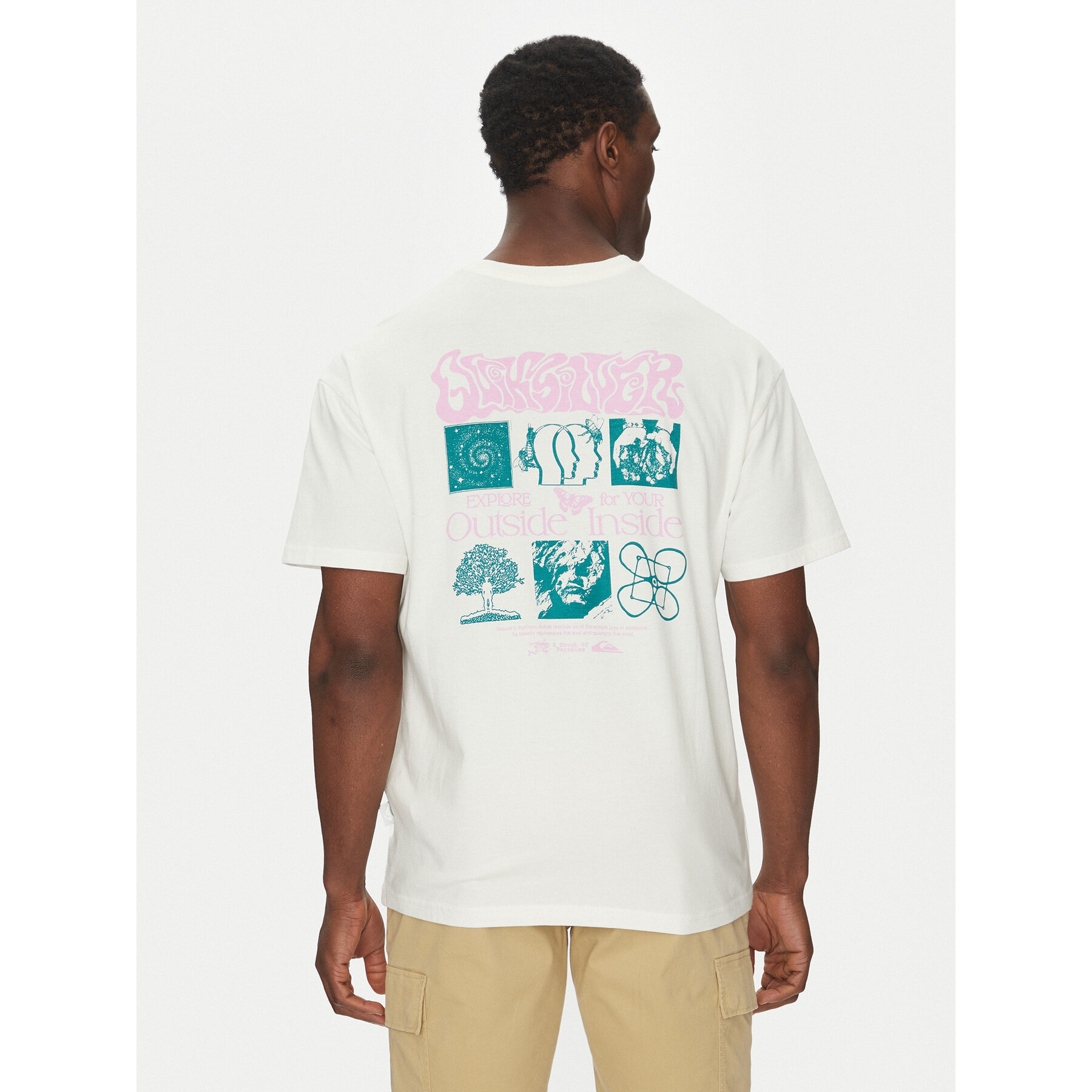 Quiksilver T-Shirt EQYZT08032 Εκρού Oversize