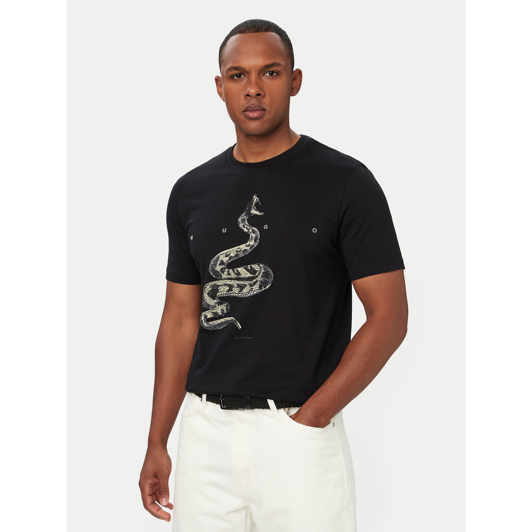HUGO T-Shirt Discorb 50557672 Schwarz Regular Fit