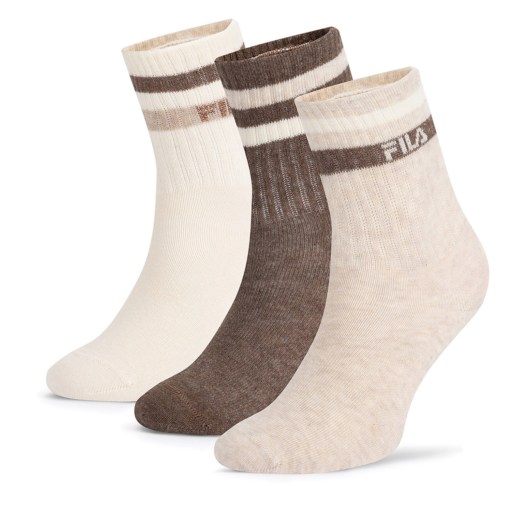 Calzini corti Fila F8207-AW24 (3-pack) Écru