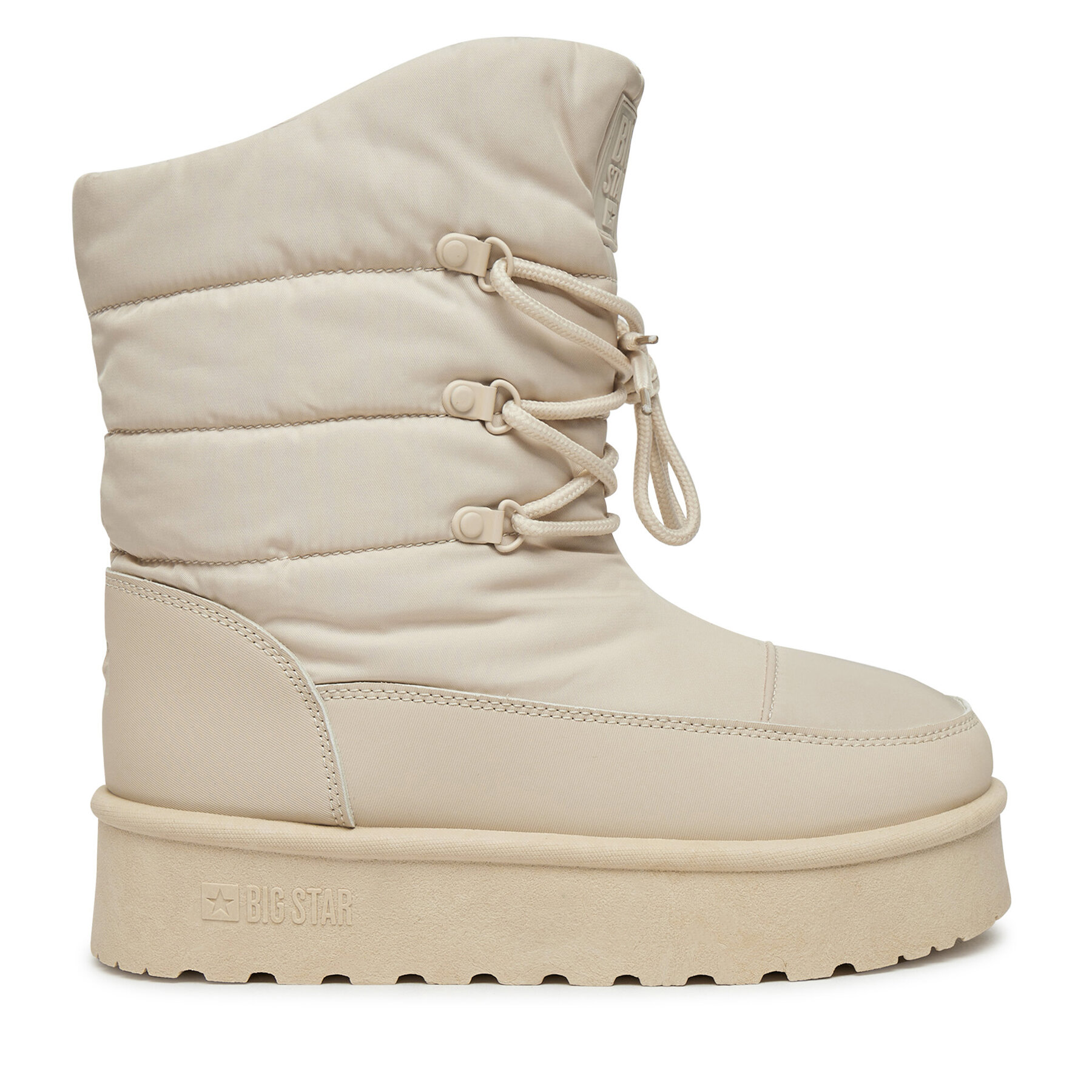 Damskie Botki Big Star Shoes, Rozmiar 38 Beżowy OO274885