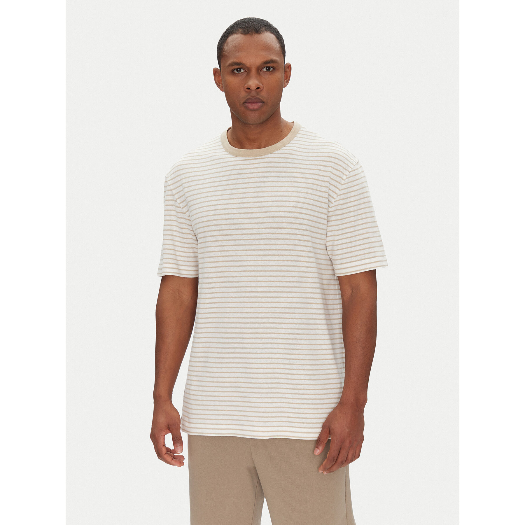 BOSS T-shirt H-Taut 28 50537498 Beige Regular Fit