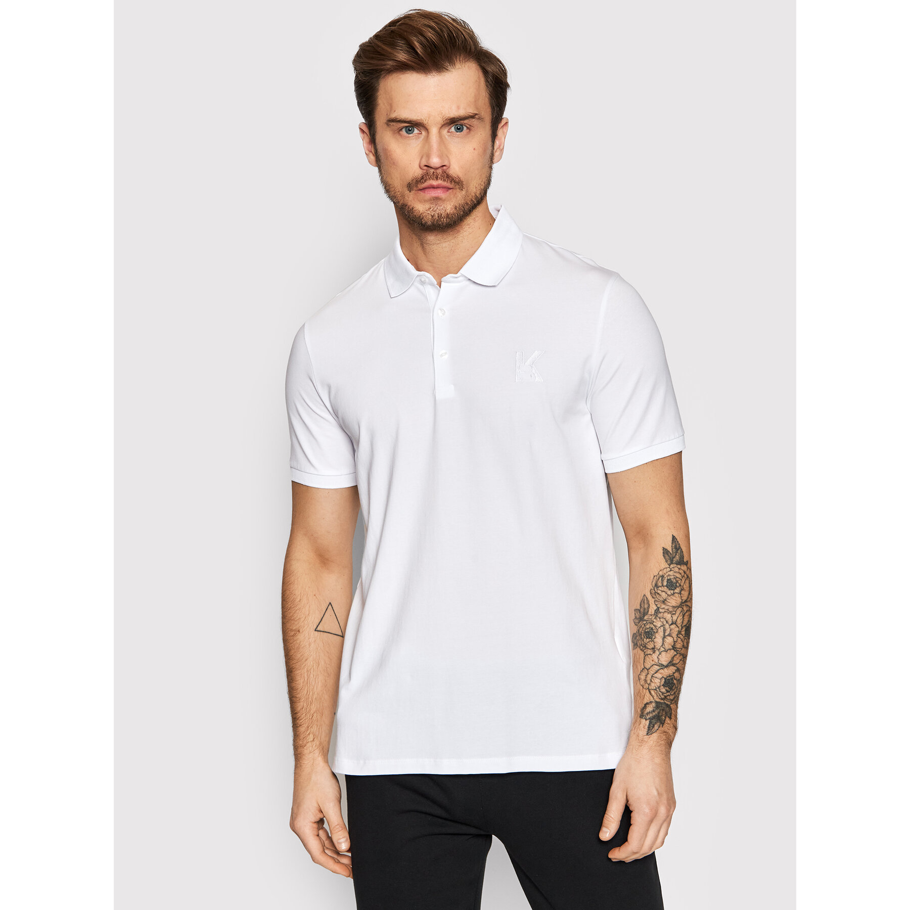 KARL LAGERFELD Polo 745890 500221 Bianco Regular Fit