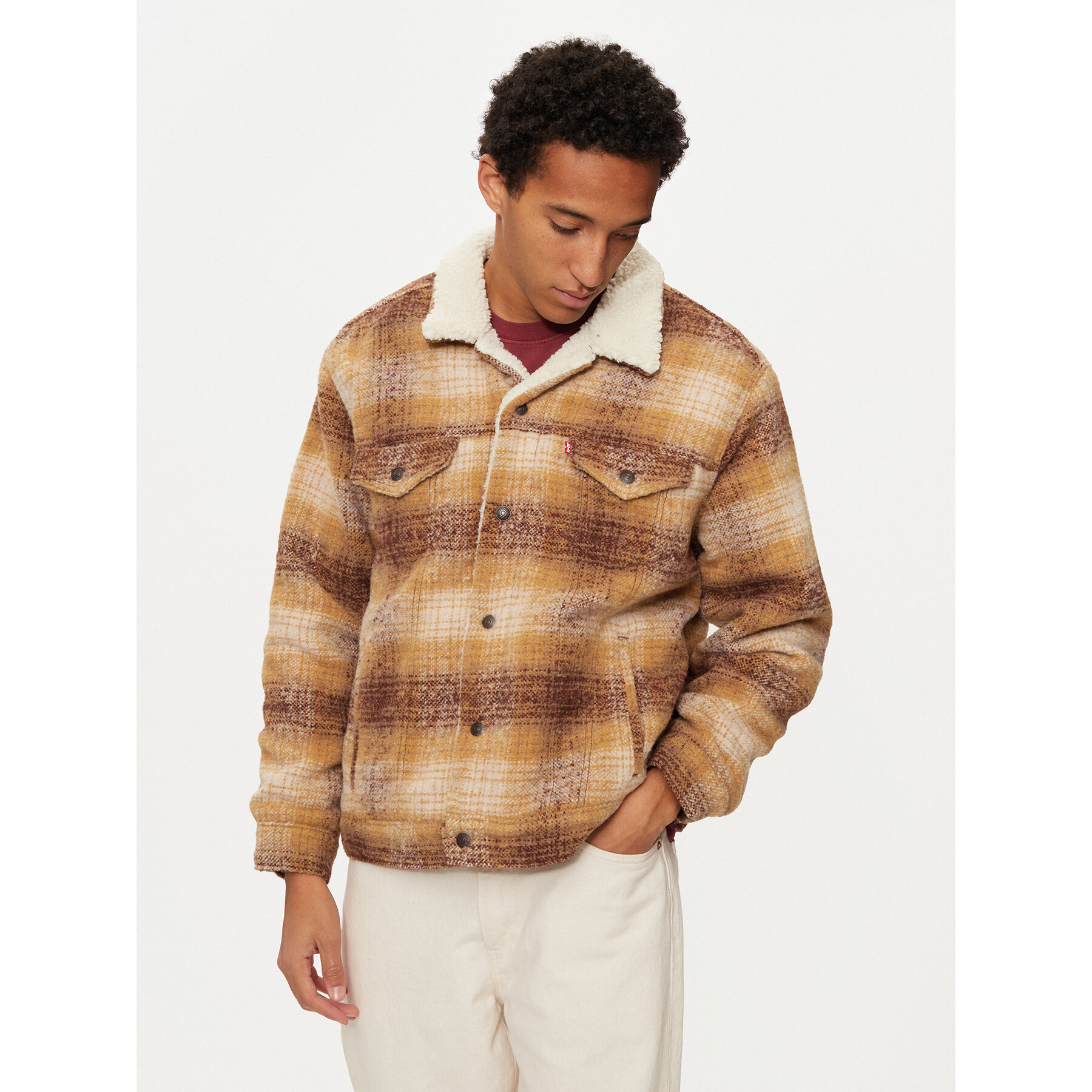 Levi's® Hemdjacke Trucker Type III A6027-0005 Beige Regular Fit
