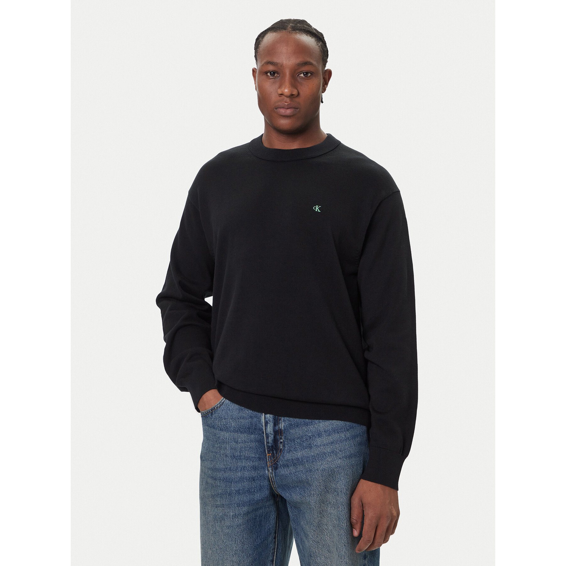 Calvin Klein Jeans Pullover LV04RC309G Schwarz Regular Fit