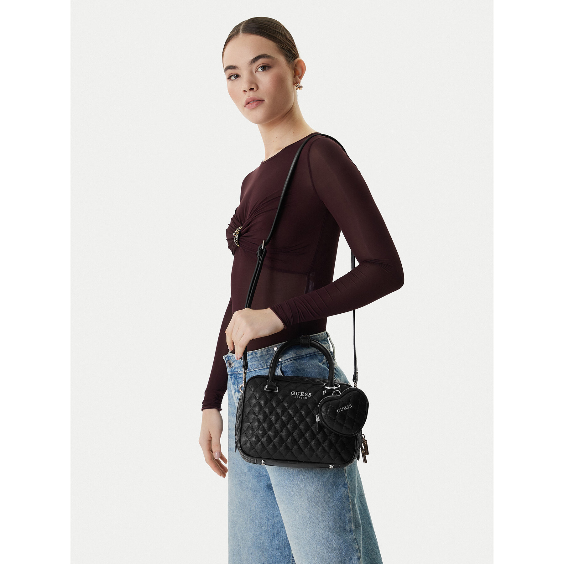 Geantă Guess Atabey HWQG98 94050 Negru