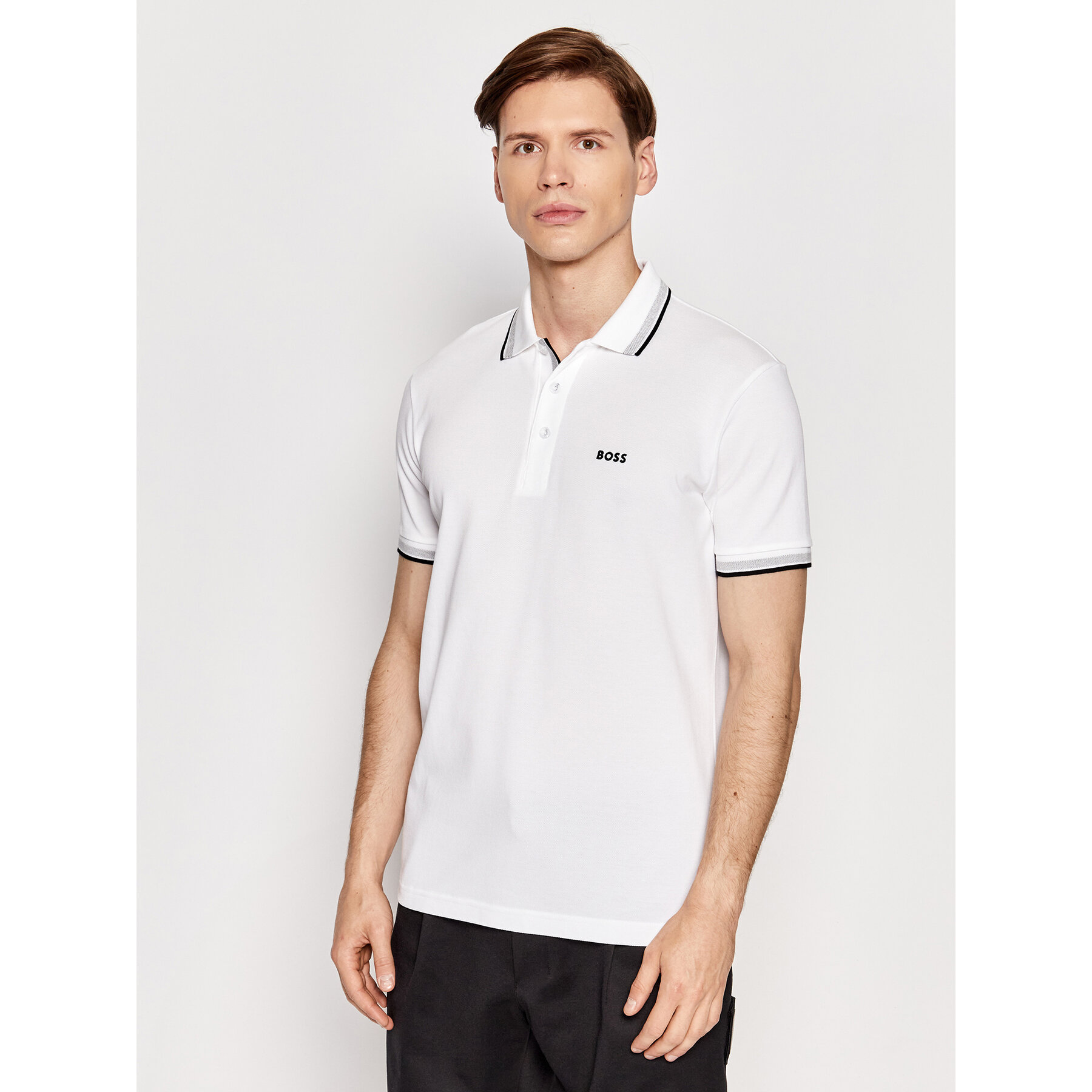 BOSS Polo Paddy 50469055 Blanco Regular Fit