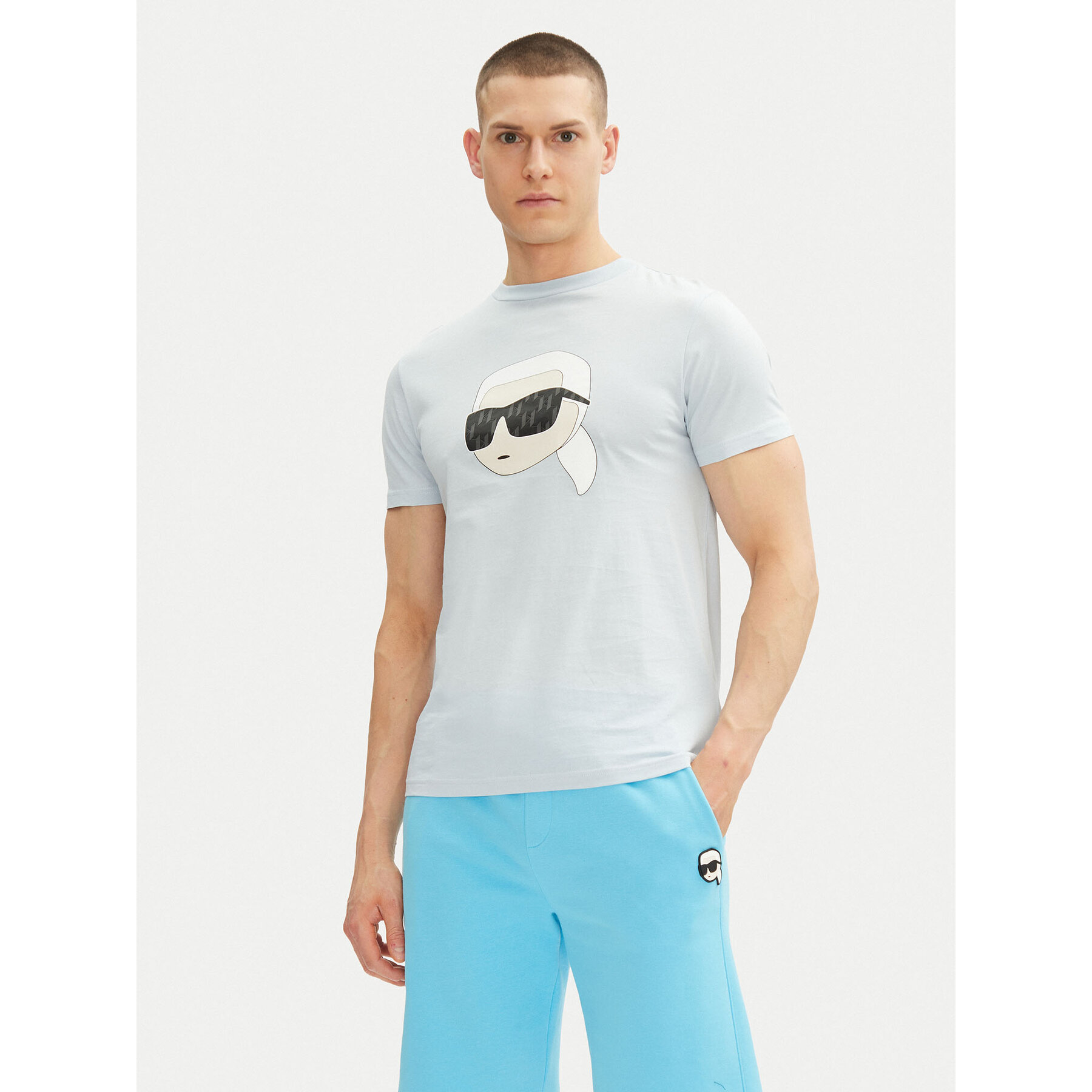 KARL LAGERFELD Póló 755073 552251 Kék Regular Fit