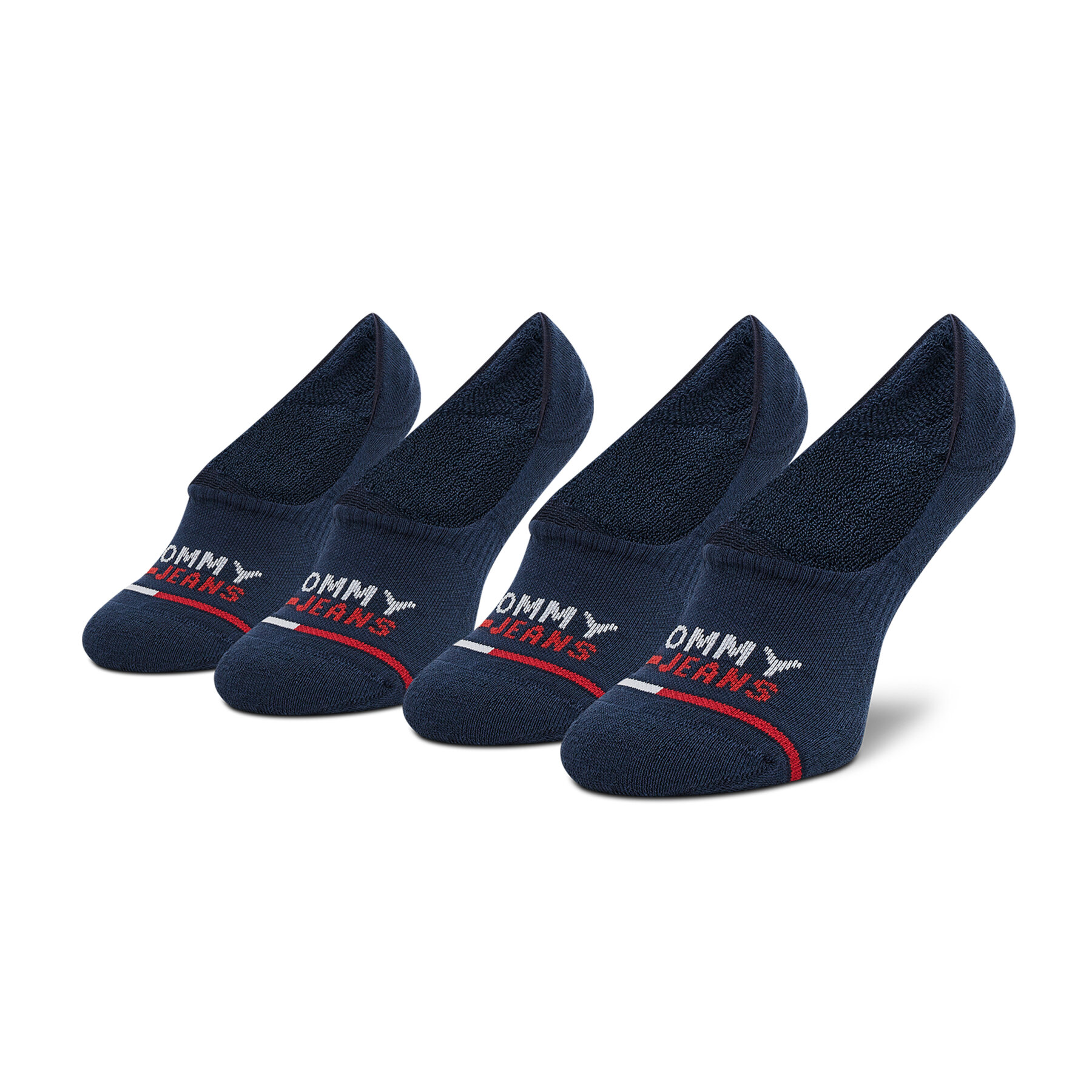 Lot de 2 paires de socquettes unisexe Tommy Jeans 701218959 Bleu marine