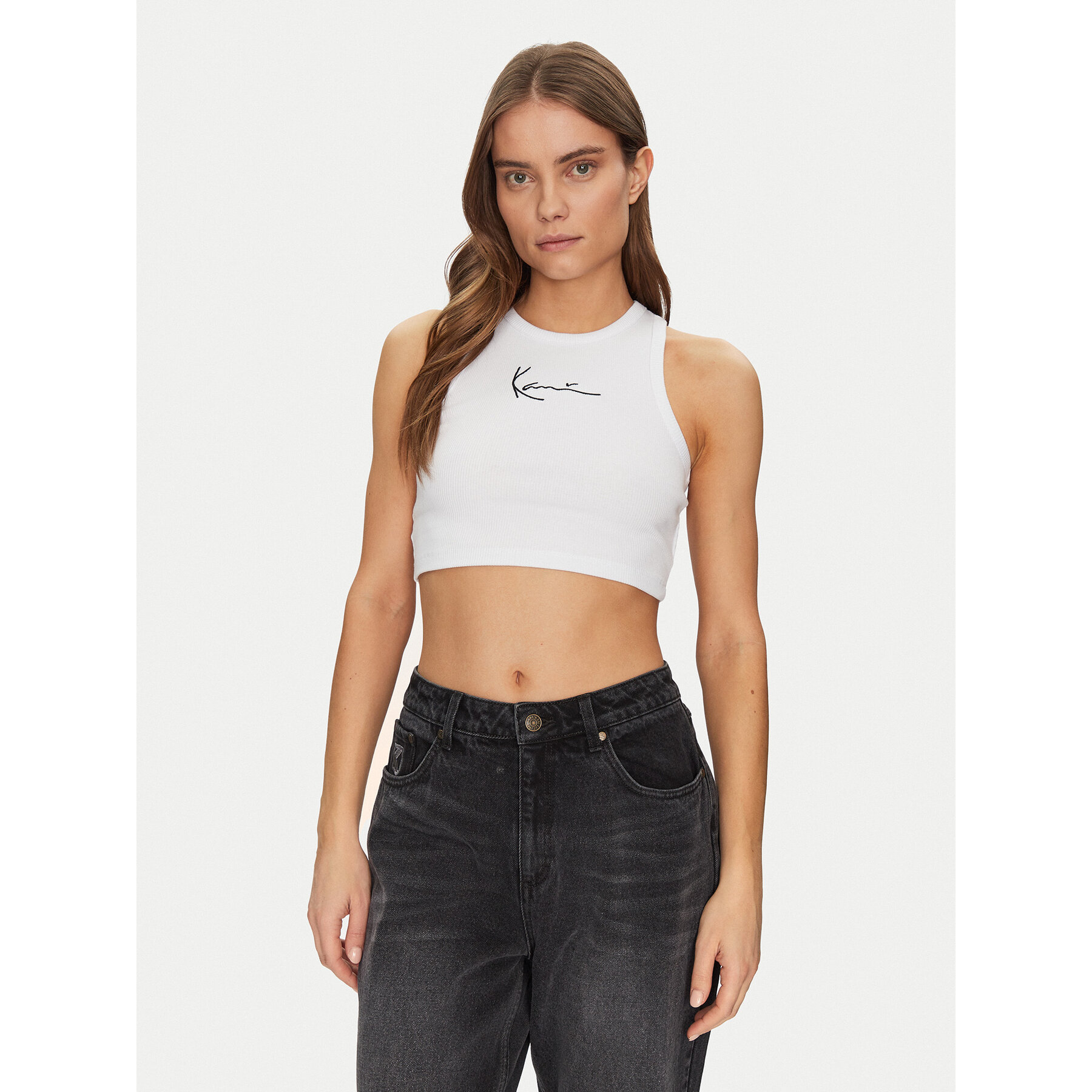 Karl Kani Top 6131302 Weiß Cropped Fit