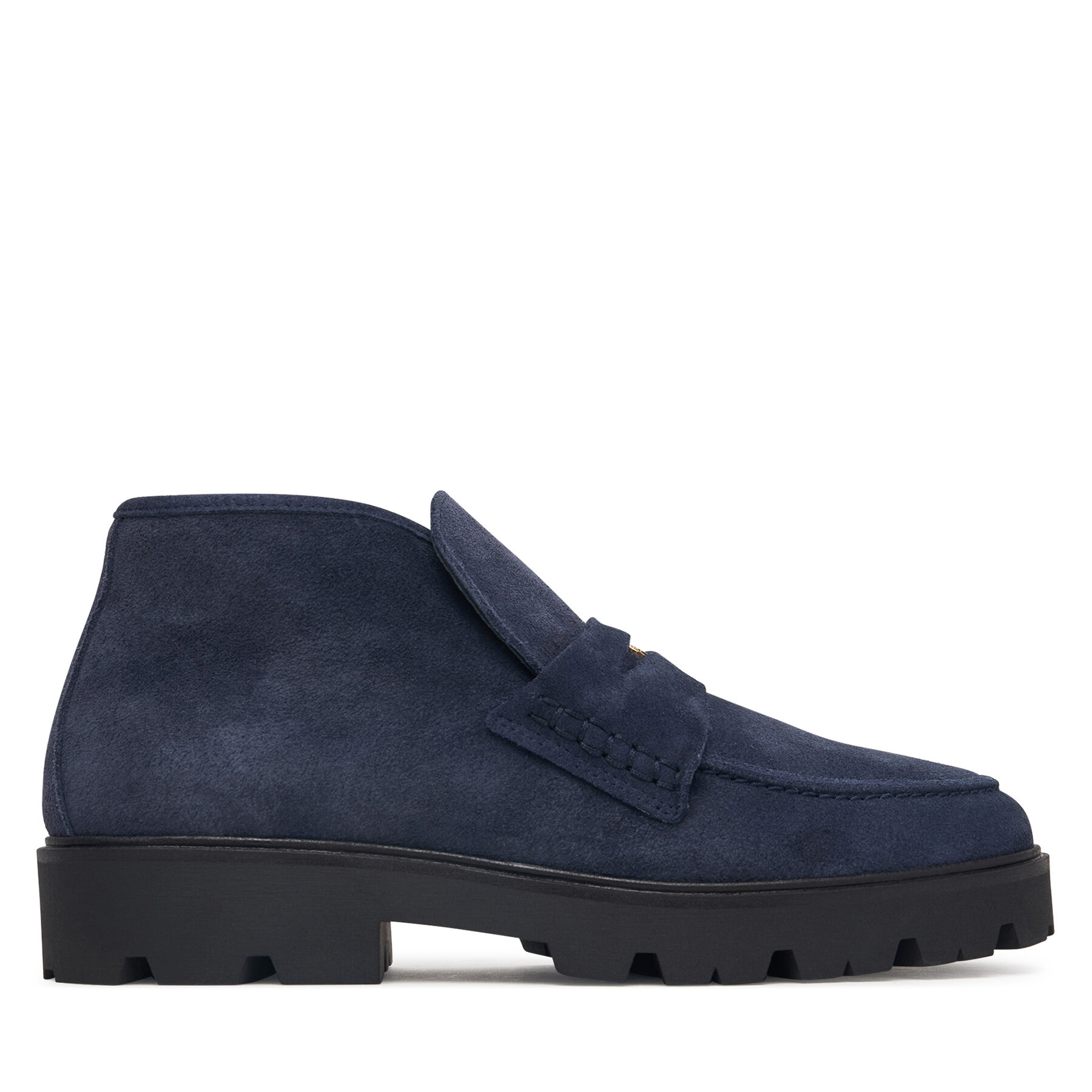 Škornji Tommy Hilfiger Th Enamel Charm Loafer Boot FW0FW09680 Mornarsko modra