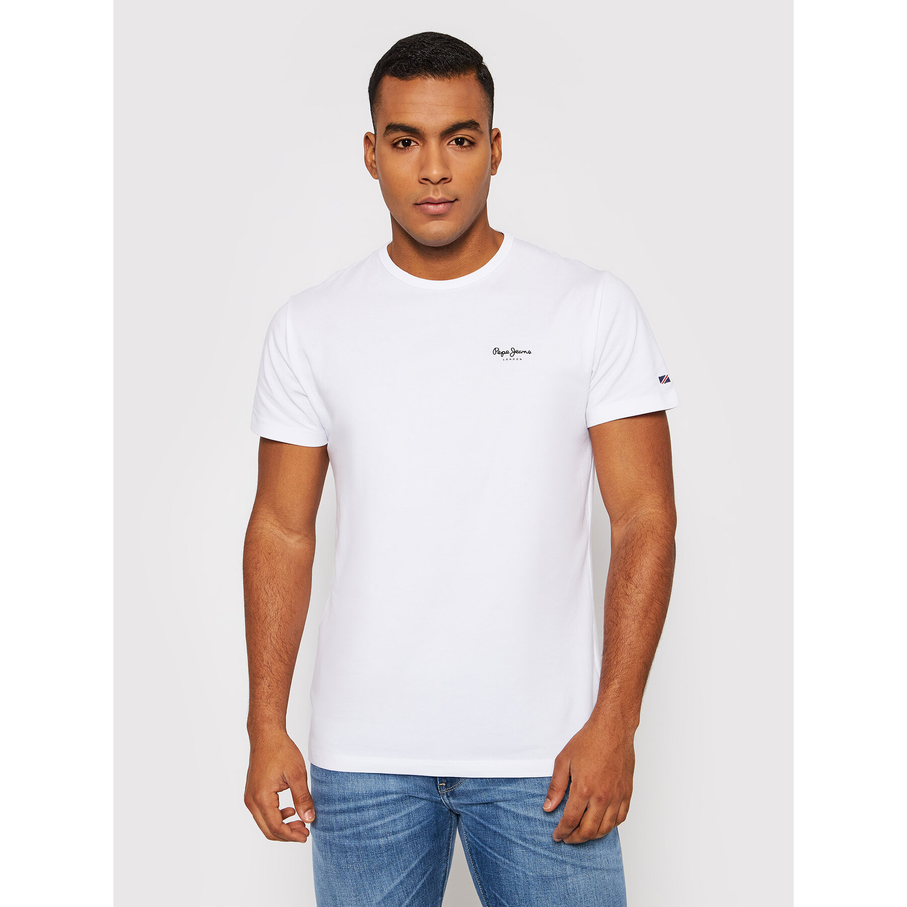 Pepe Jeans T-shirt Original Basic 3 N PM508212 Bianco Slim Fit