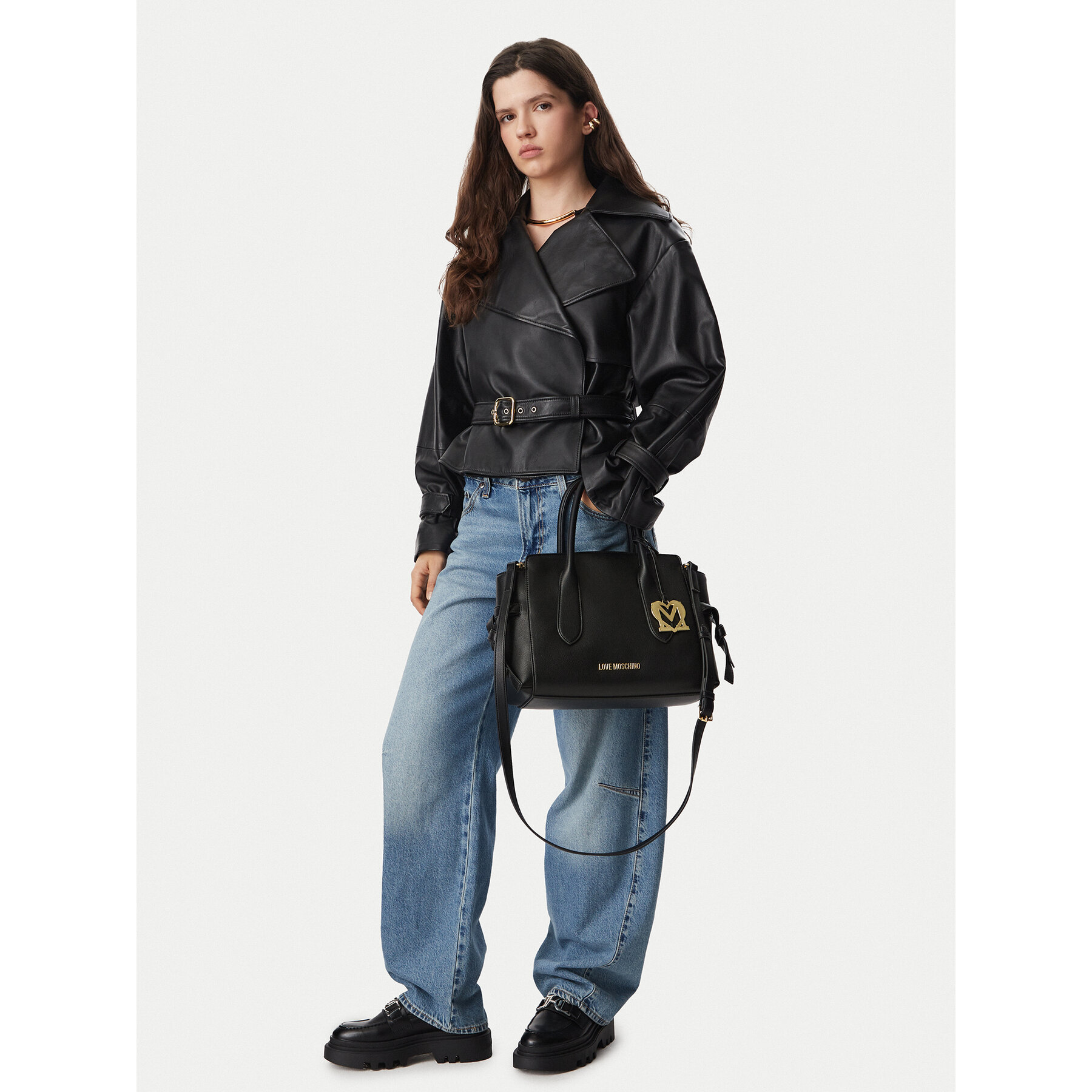 Geantă LOVE MOSCHINO JC4055PP1PLL0000 Negru
