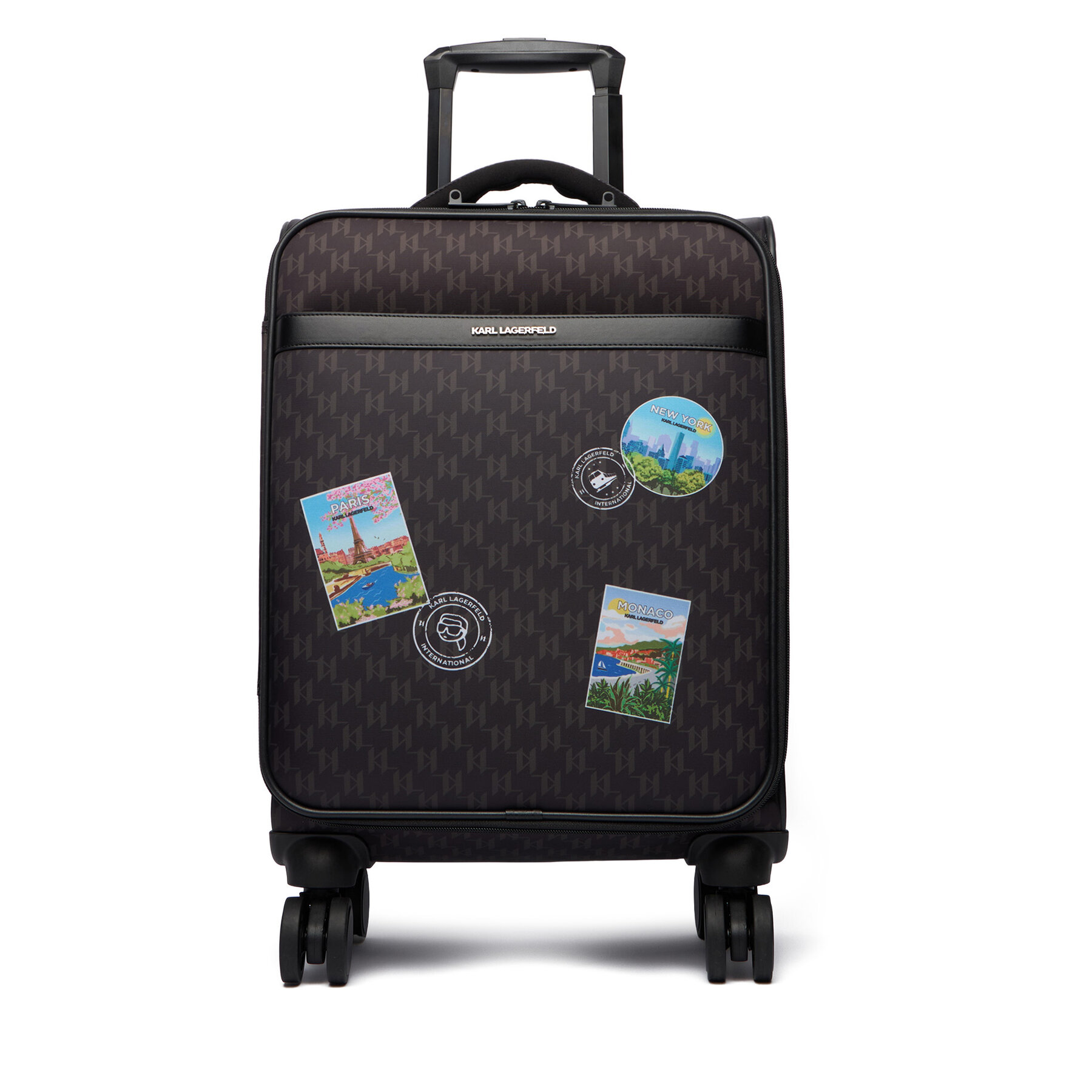 Valiză de cabină KARL LAGERFELD Ikon Monogram B1W30253 Maro