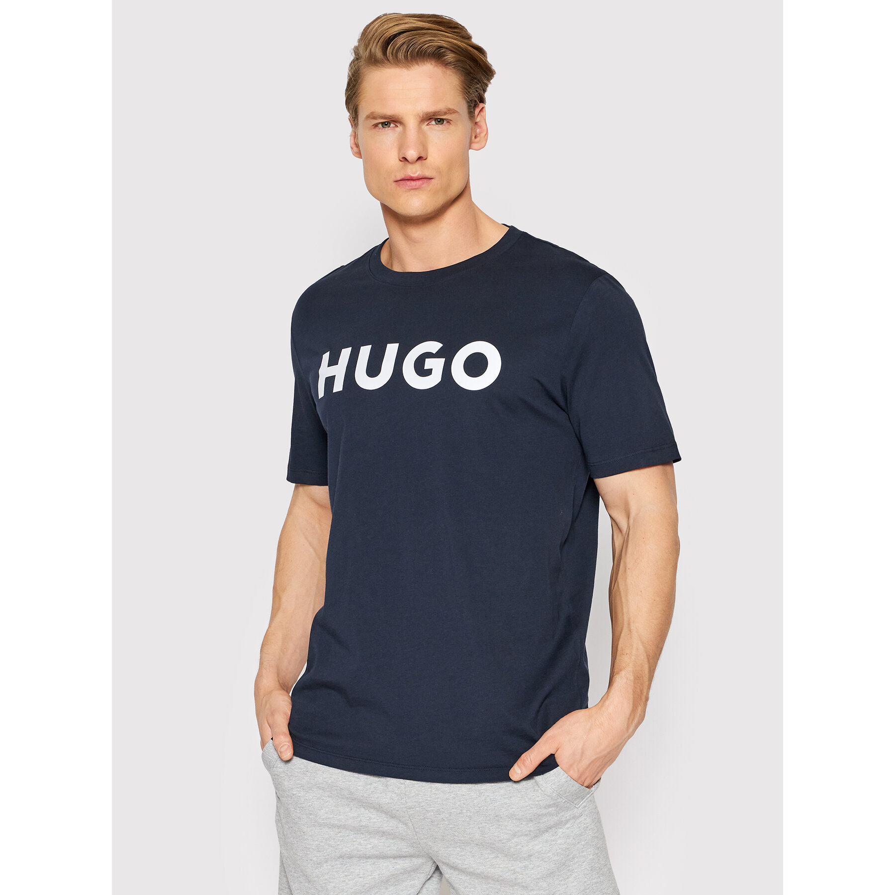 Hugo T-Shirt Dulivio 50467556 Σκούρο μπλε Regular Fit