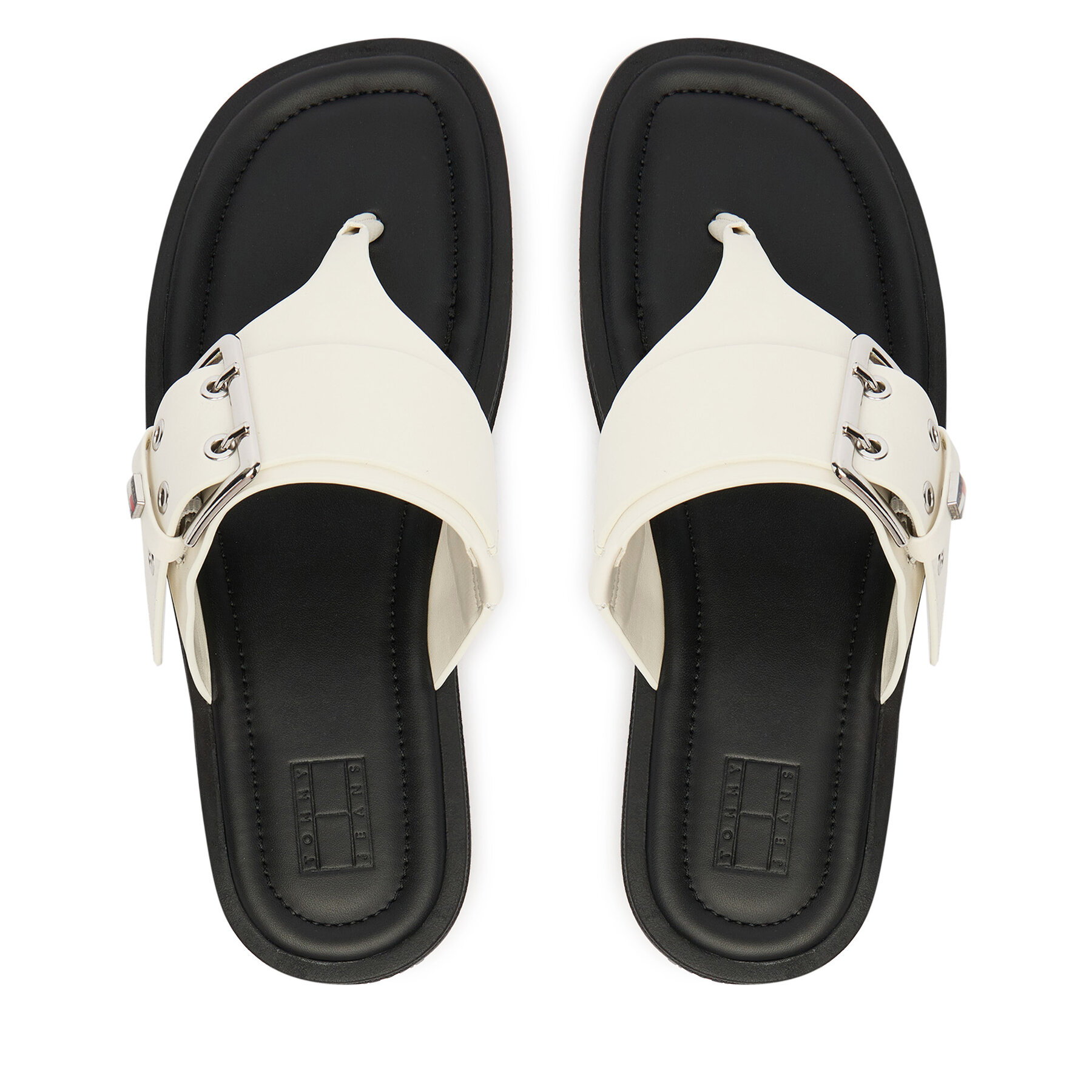 Σαγιονάρες Tommy Jeans Tjw Buckle Sandal EN0EN02948 Λευκό