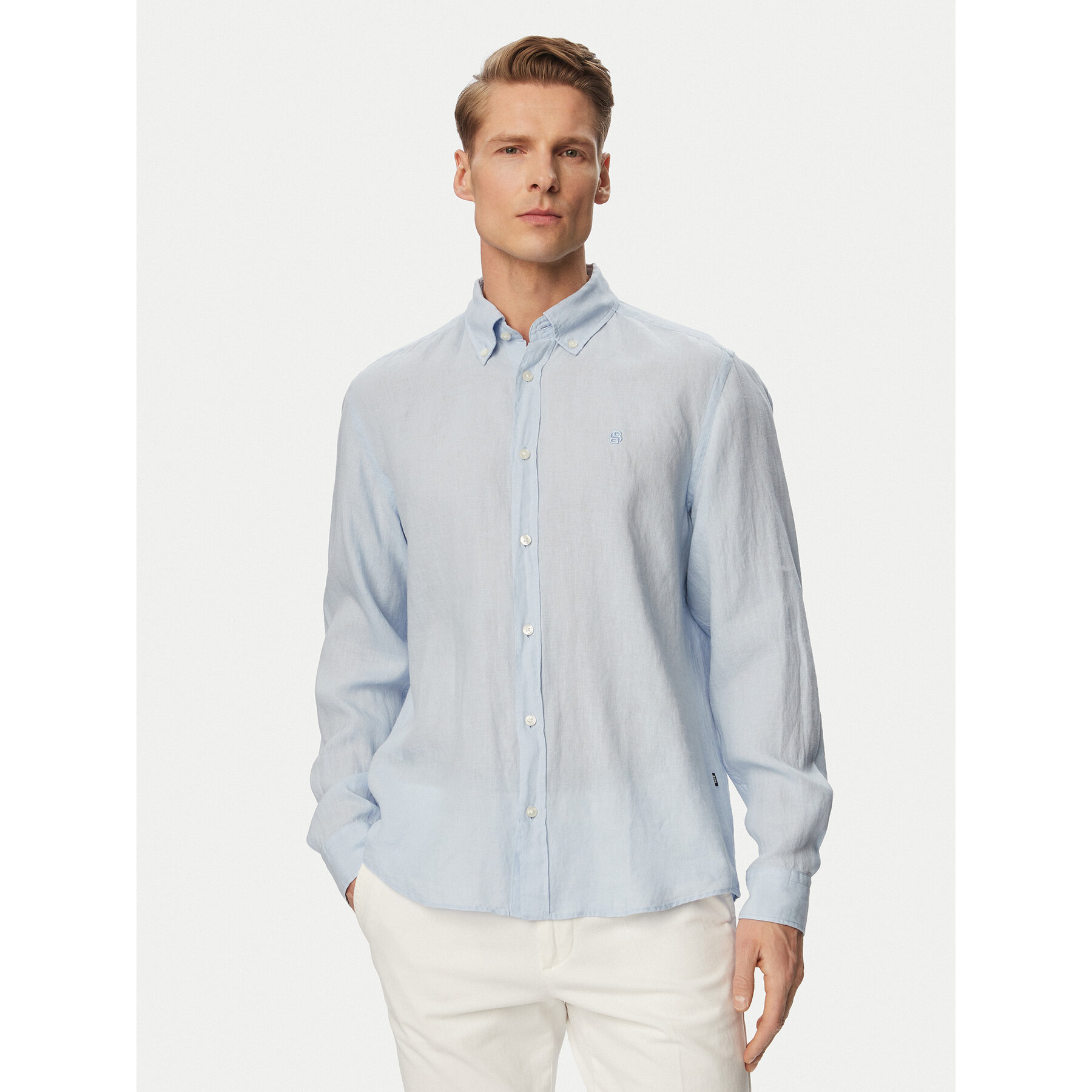BOSS Hemd H-Liam 50556077 Hellblau Regular Fit