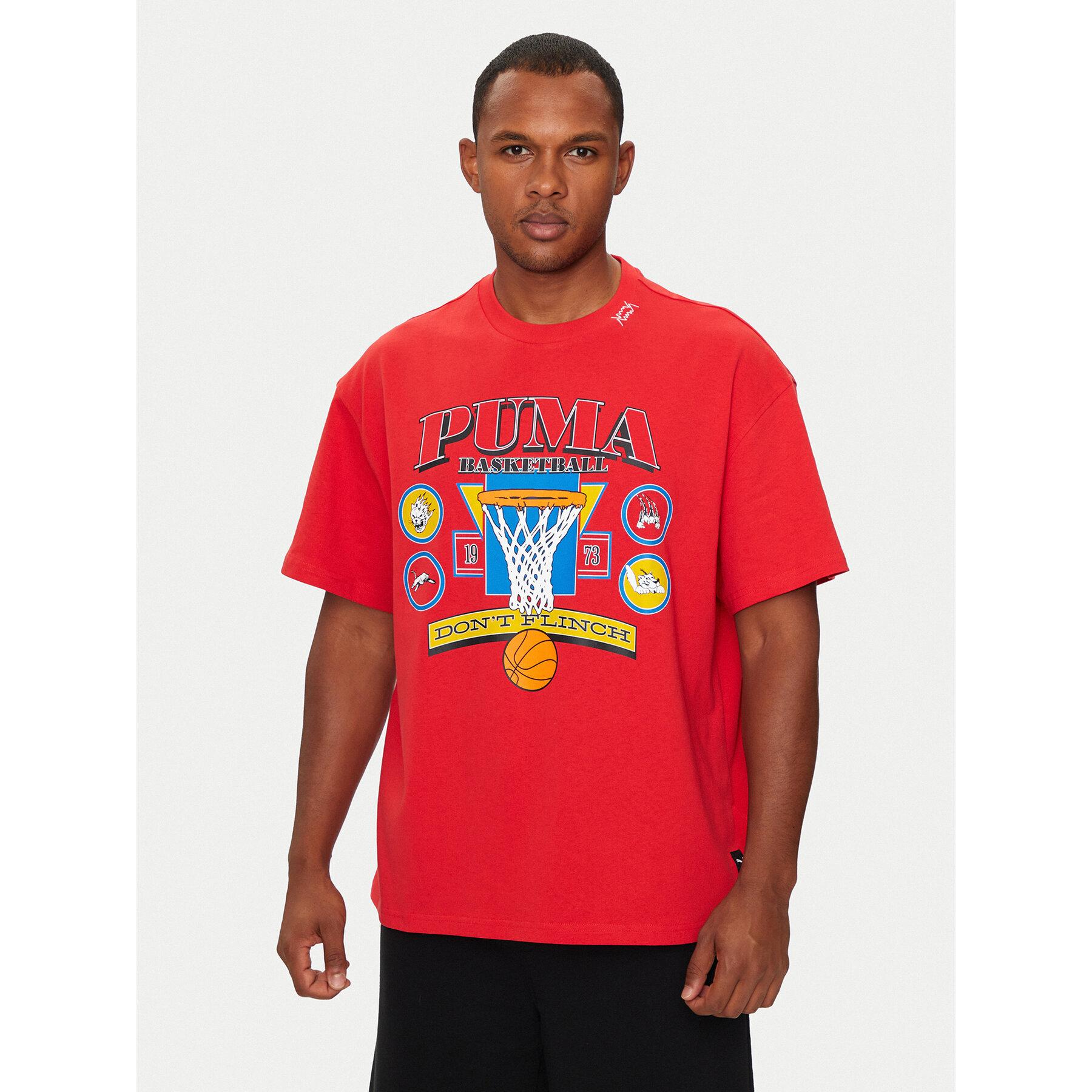 Puma T-Shirt Crowd Craze 2 627215 Κόκκινο Oversize