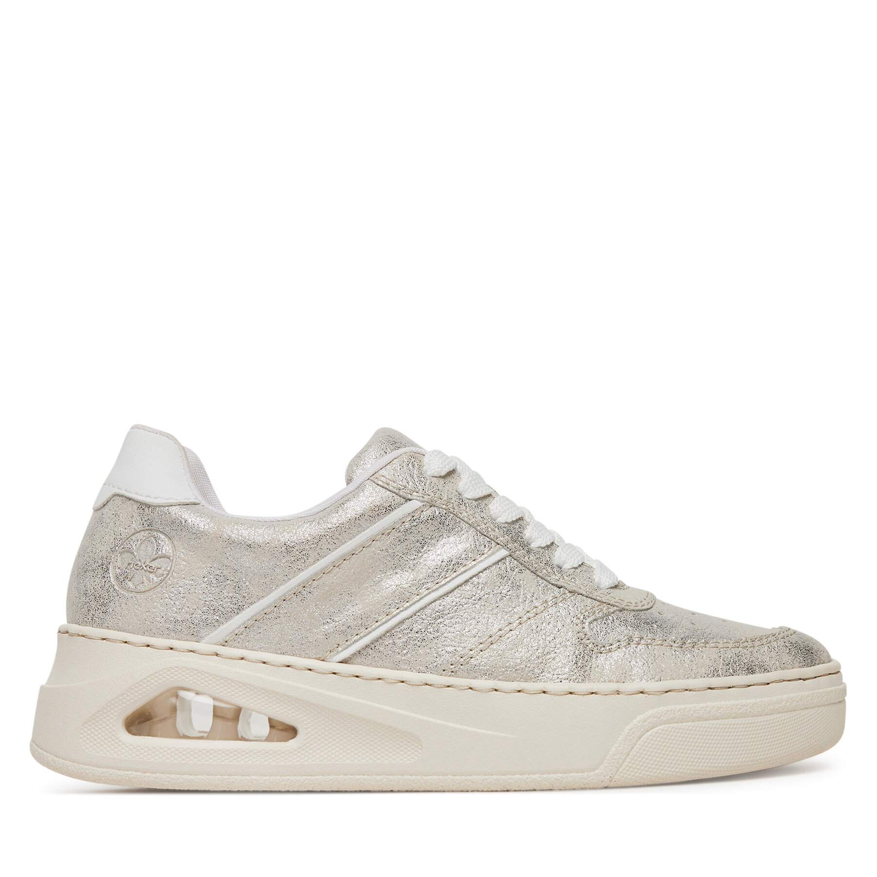 Sneakersy Rieker N6402-40 Strieborná