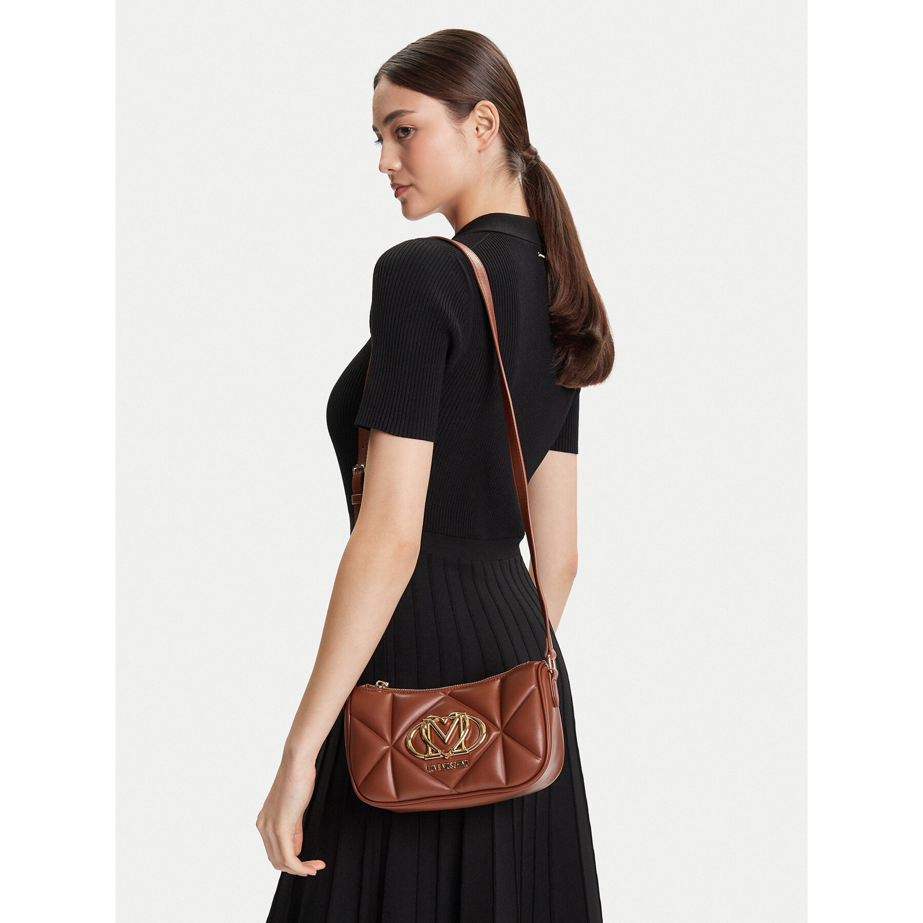 Kabelka LOVE MOSCHINO JC4083PP1NLC0312 Hnedá