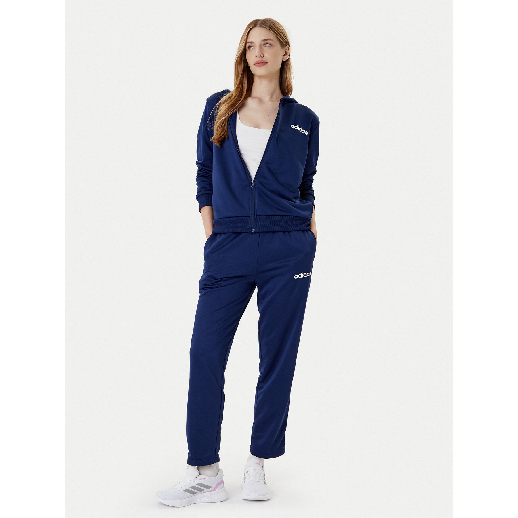 adidas Jogginganzug Essentials Linear JD2696 Dunkelblau Slim Fit