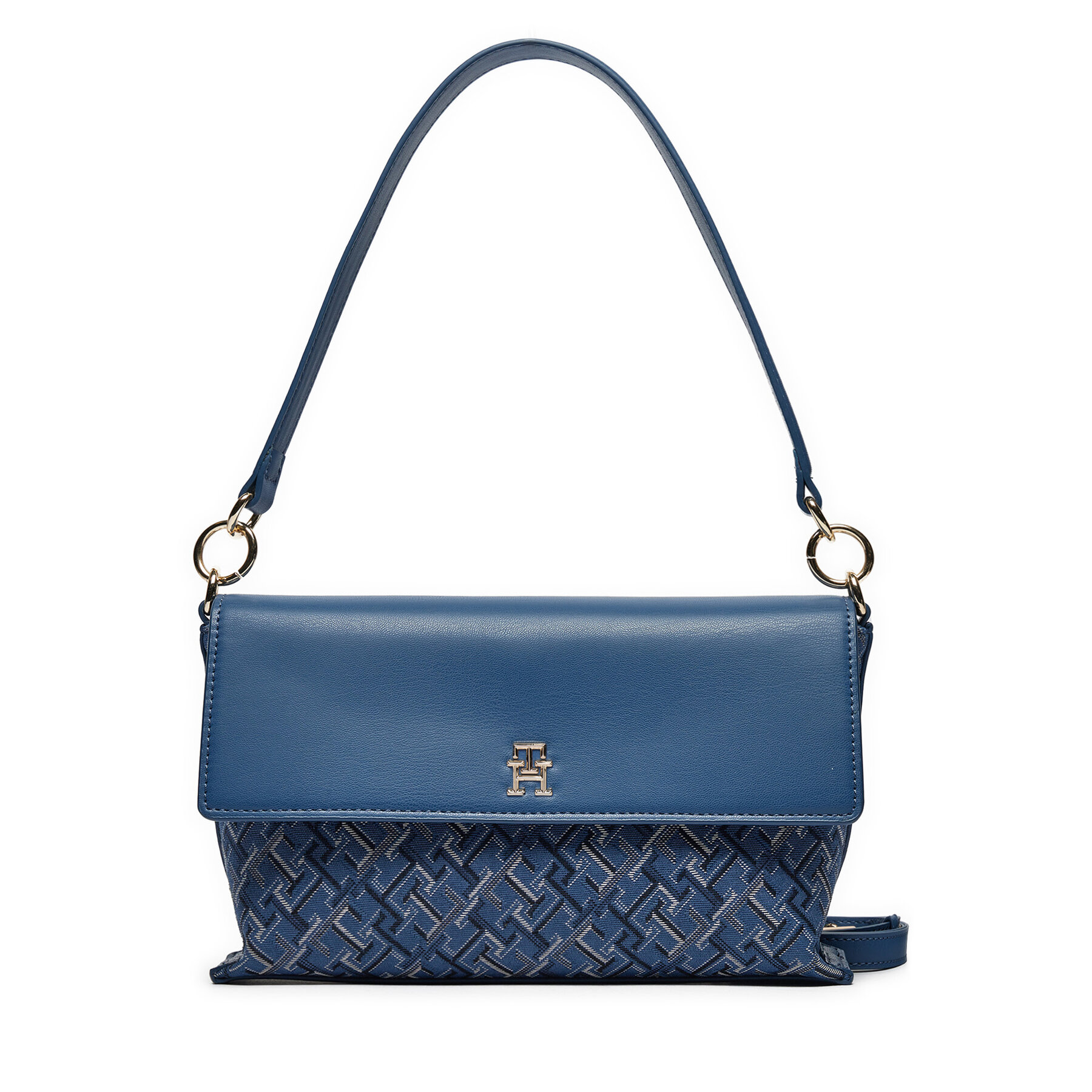 Kabelka Tommy Hilfiger Distinct Shoulder Bag Mono AW0AW16794 Modrá
