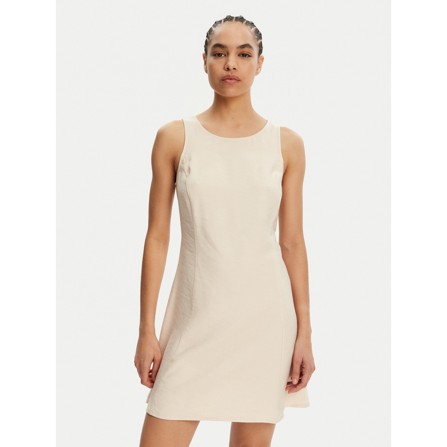 Calvin Klein Jeans Kleid für den Alltag J20J225268 Beige Regular Fit
